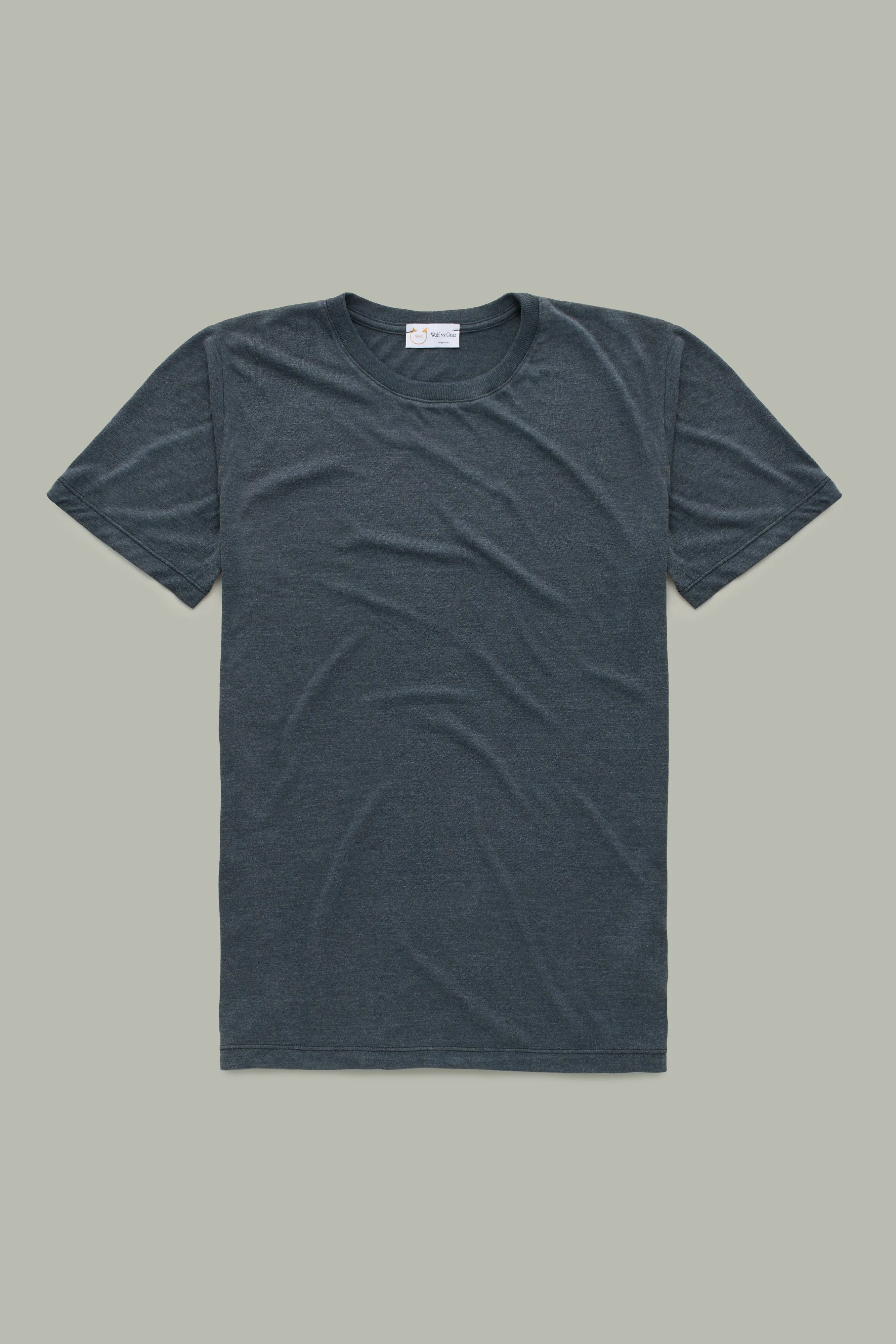Light Weight Bamboo Sorona Short Sleeve Crew Neck Navy sold by Wolf vs Goat
