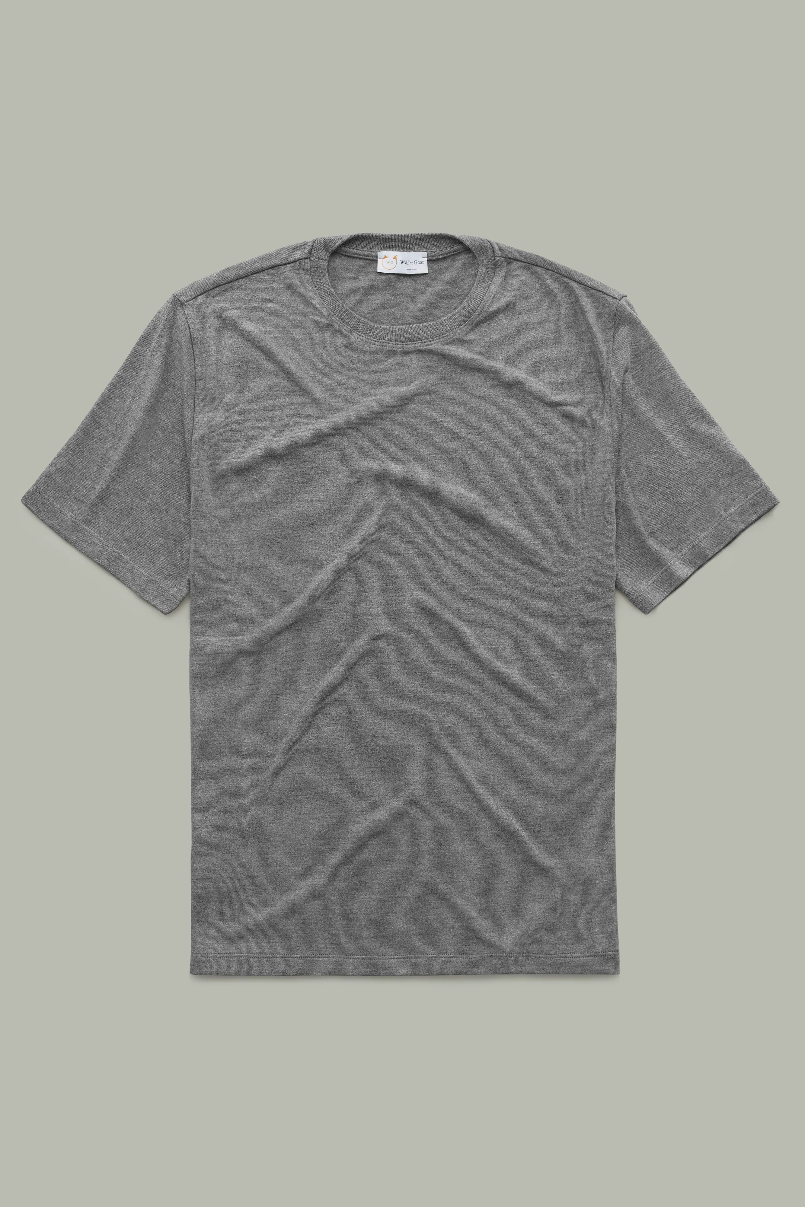 Light Weight Bamboo Sorona Short Sleeve Crew Neck Grey sold by Wolf vs Goat