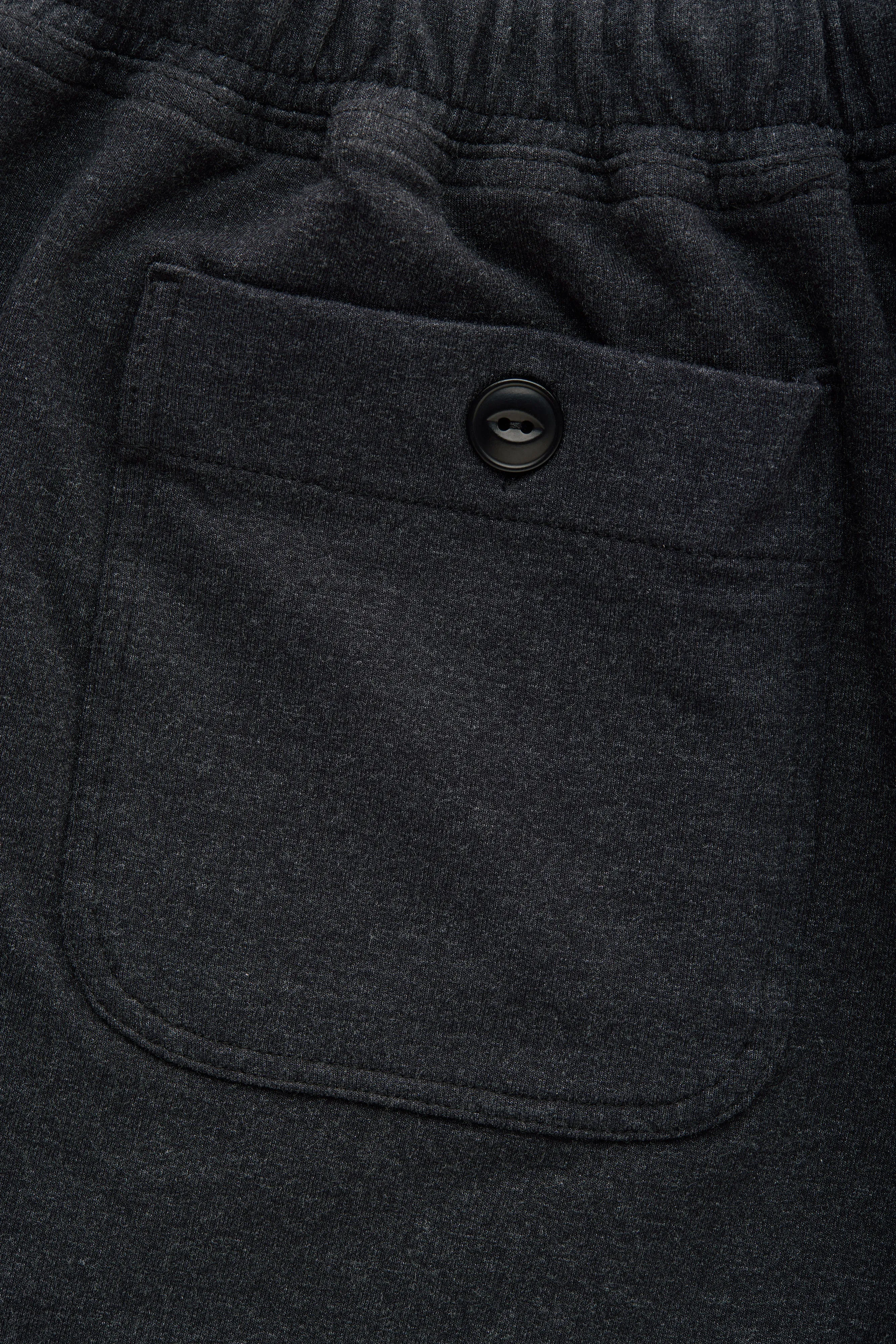 Bamboo Sorona Sweatshorts Rolled Hem Black sold by Wolf vs Goat product image thumbnail 4