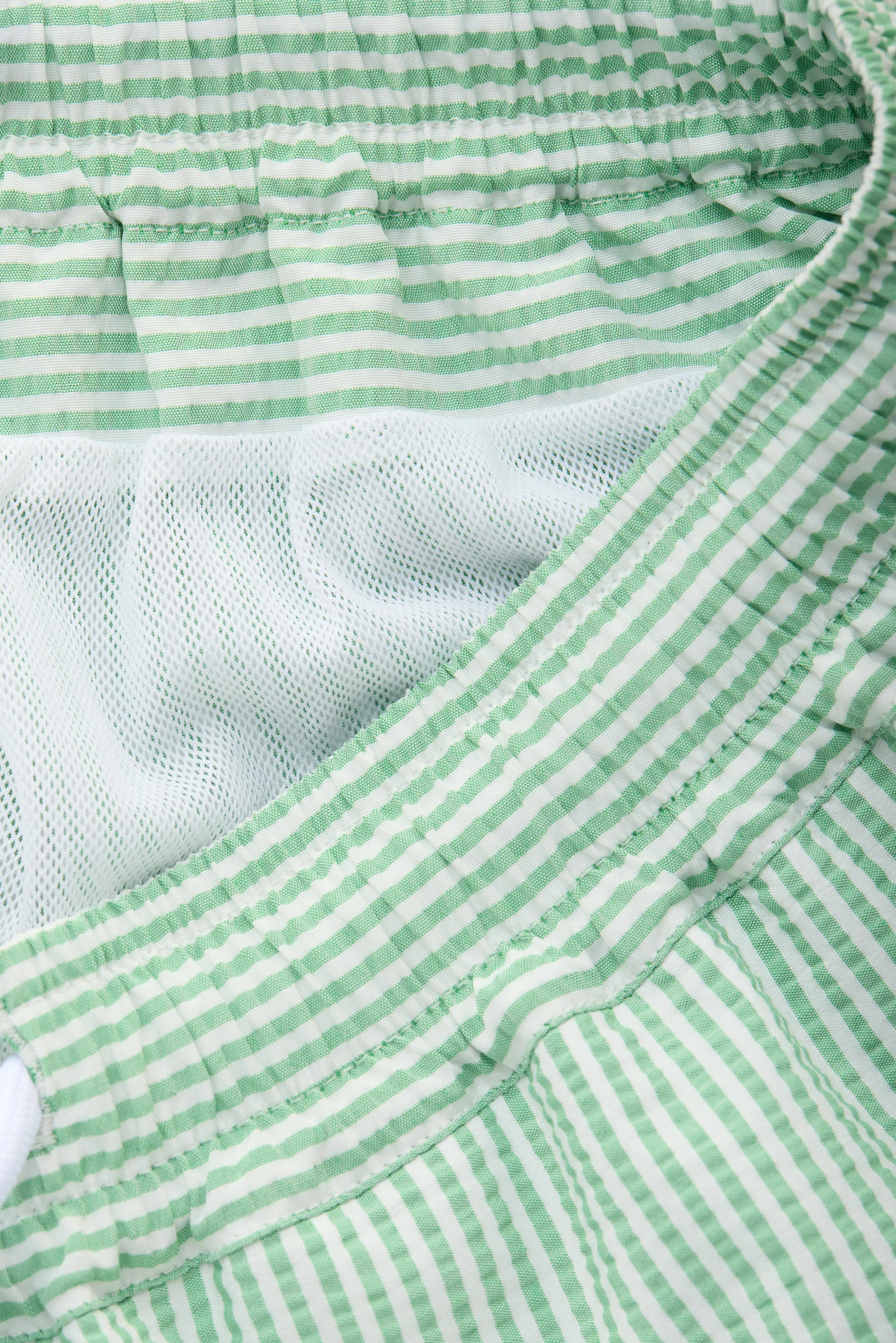 Swim Shorts Spearmint and White Seersucker 7" inseam sold by Wolf vs Goat product image thumbnail 3