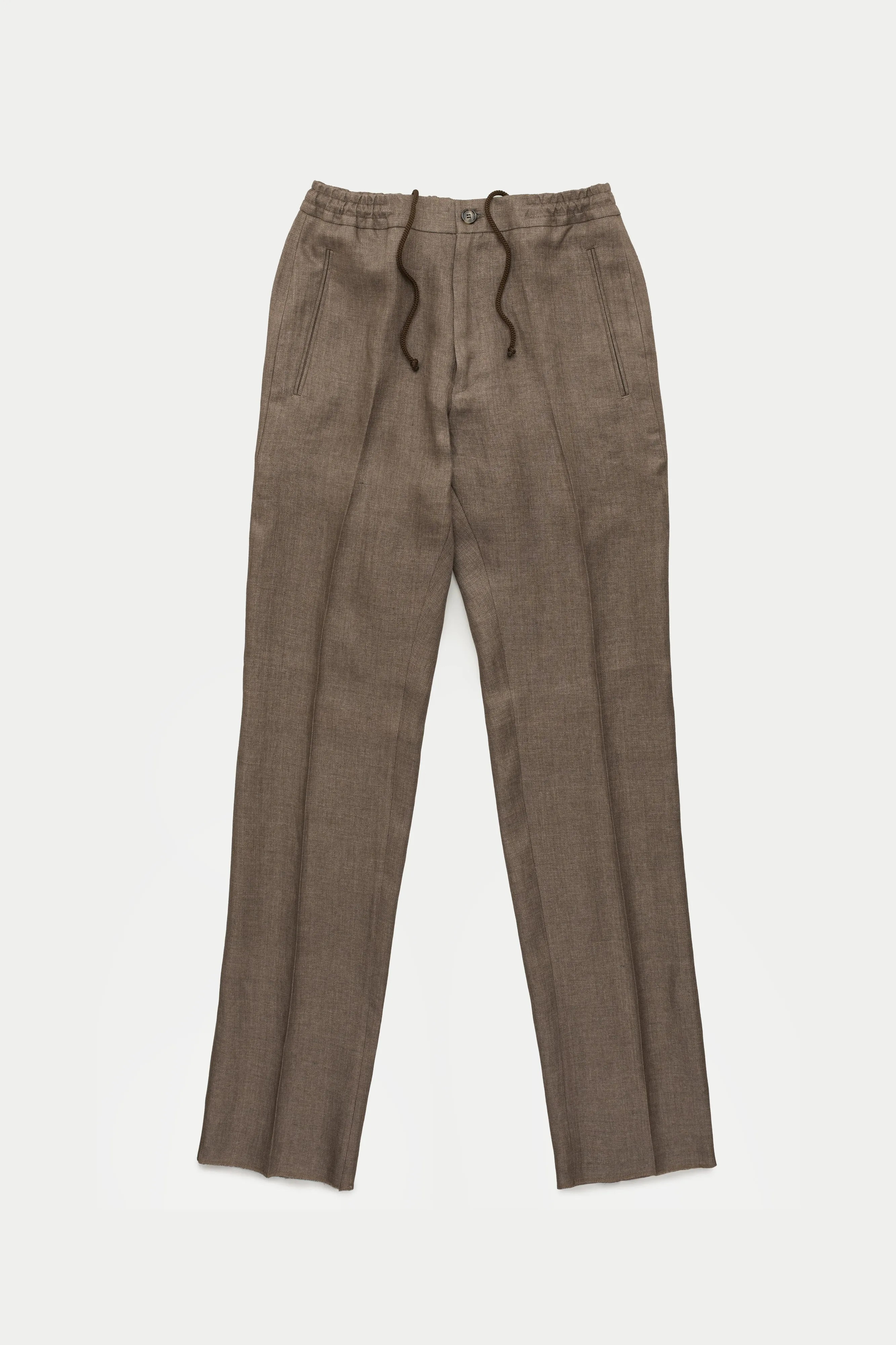 Linen Easy Pants Dark Earth sold by Wolf vs Goat