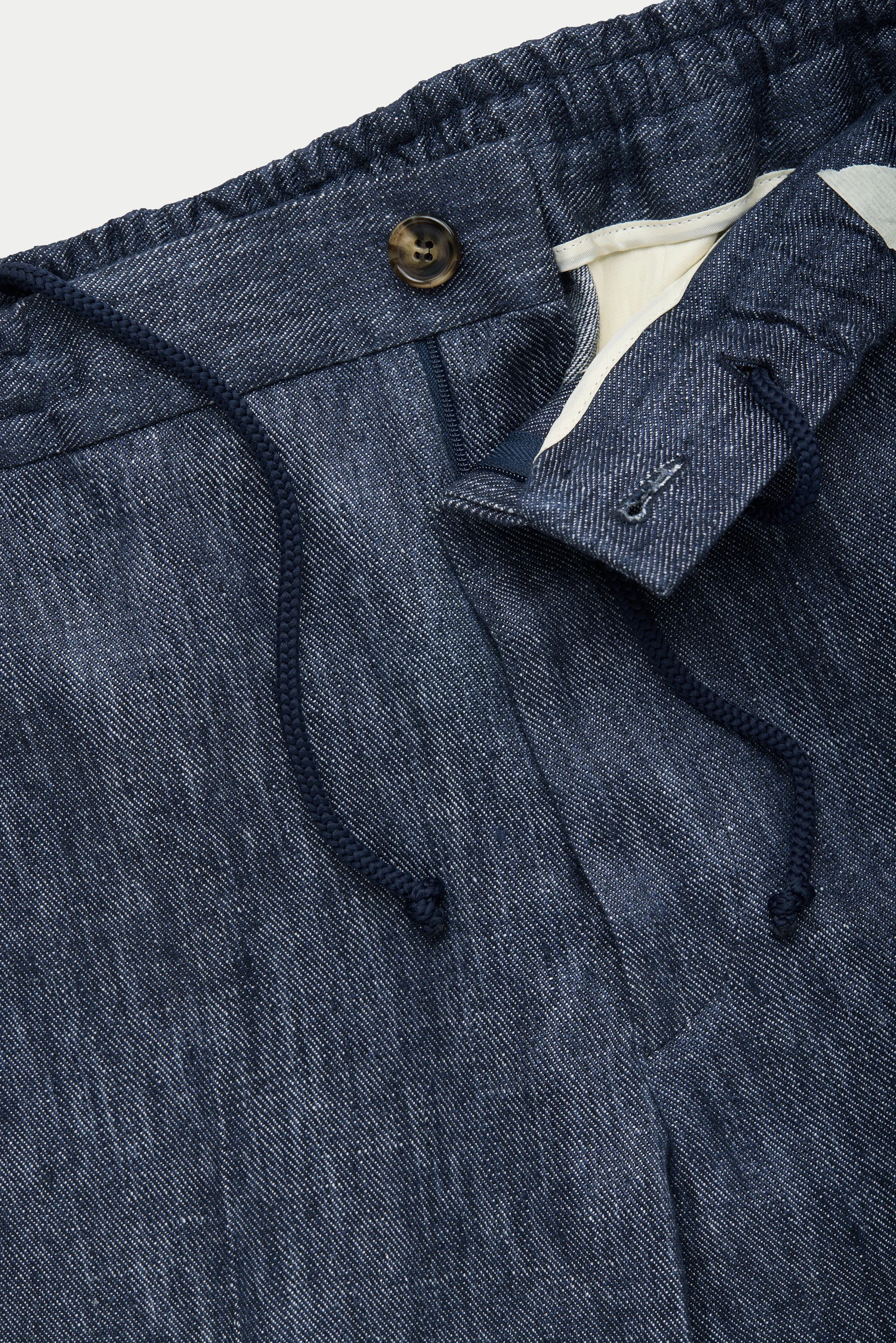 Linen Easy Pants Denim sold by Wolf vs Goat product image thumbnail 2