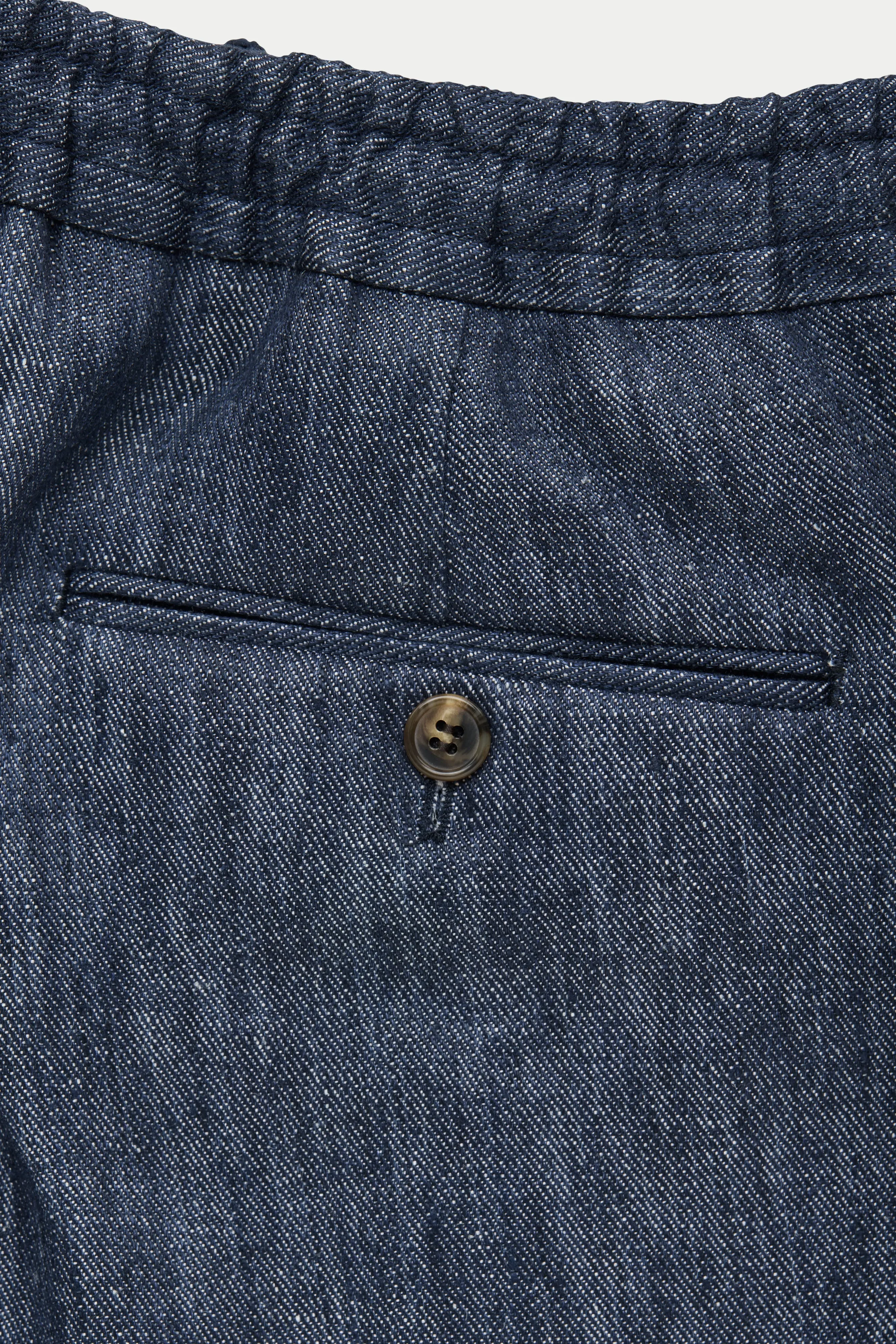 Linen Easy Pants Denim sold by Wolf vs Goat product image thumbnail 4