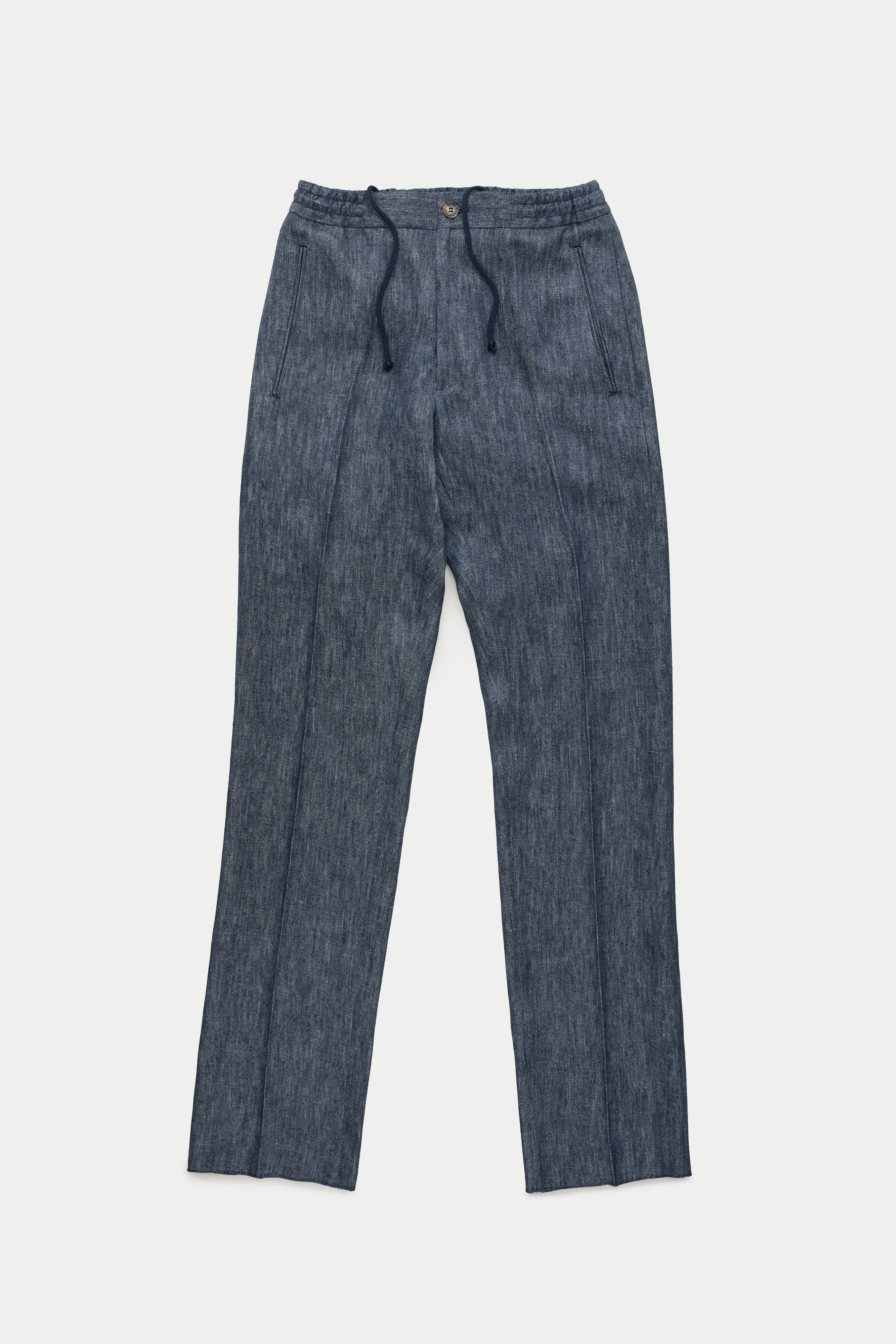 Linen Easy Pants Denim sold by Wolf vs Goat