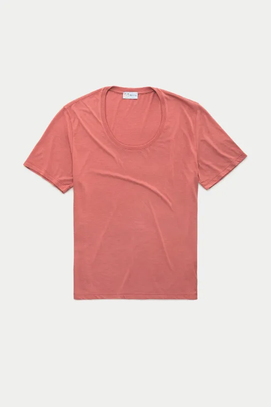 Shaggy Scoop Neck Tee Cranberry sold by Wolf vs Goat