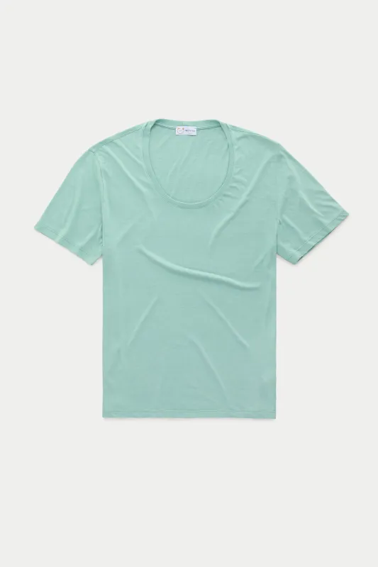 Shaggy Scoop Neck Tee Aquifer sold by Wolf vs Goat