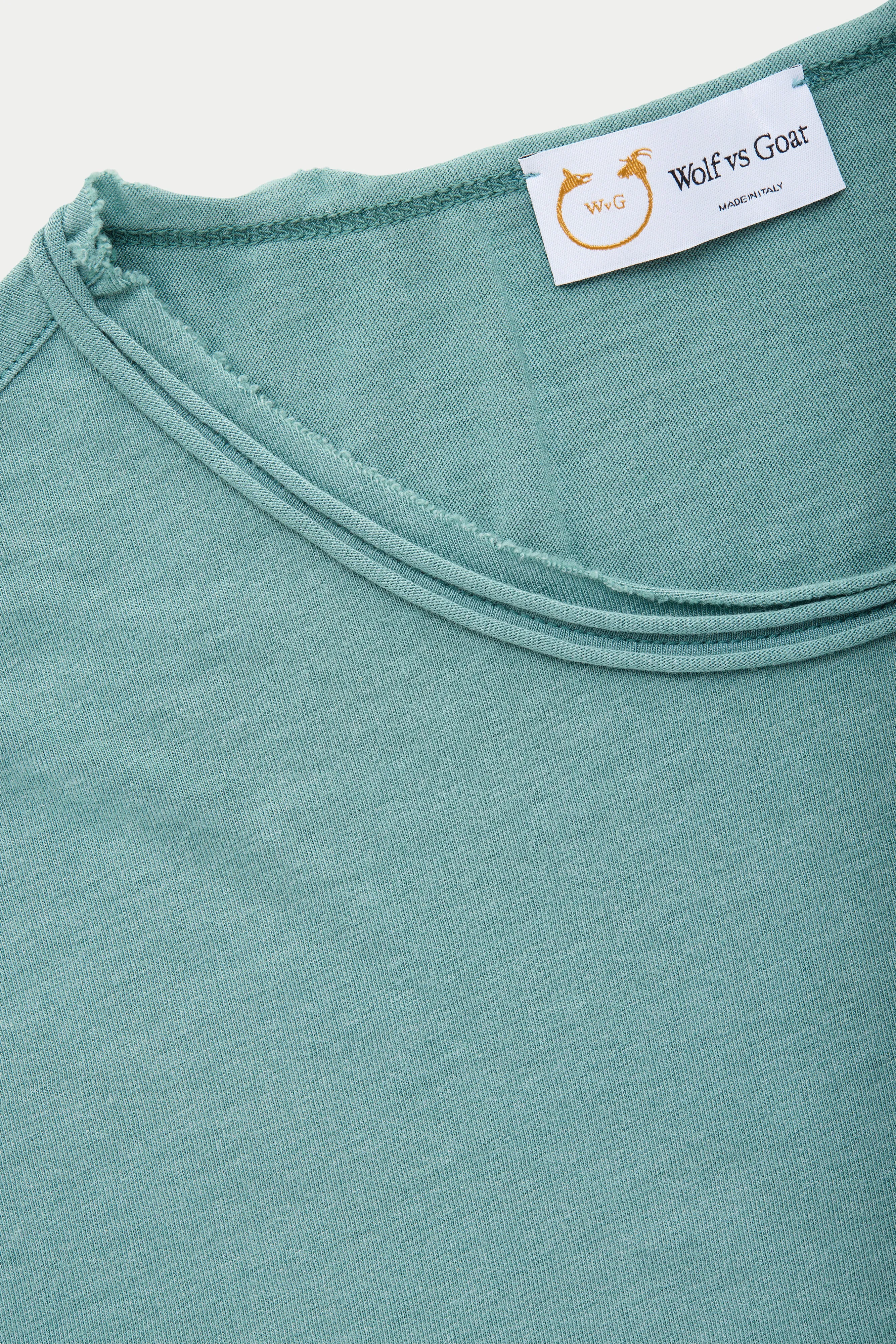 Bamboo Sorona Short Sleeve Roll Neck T-Shirt Britanny Blue sold by Wolf vs Goat product image thumbnail 3