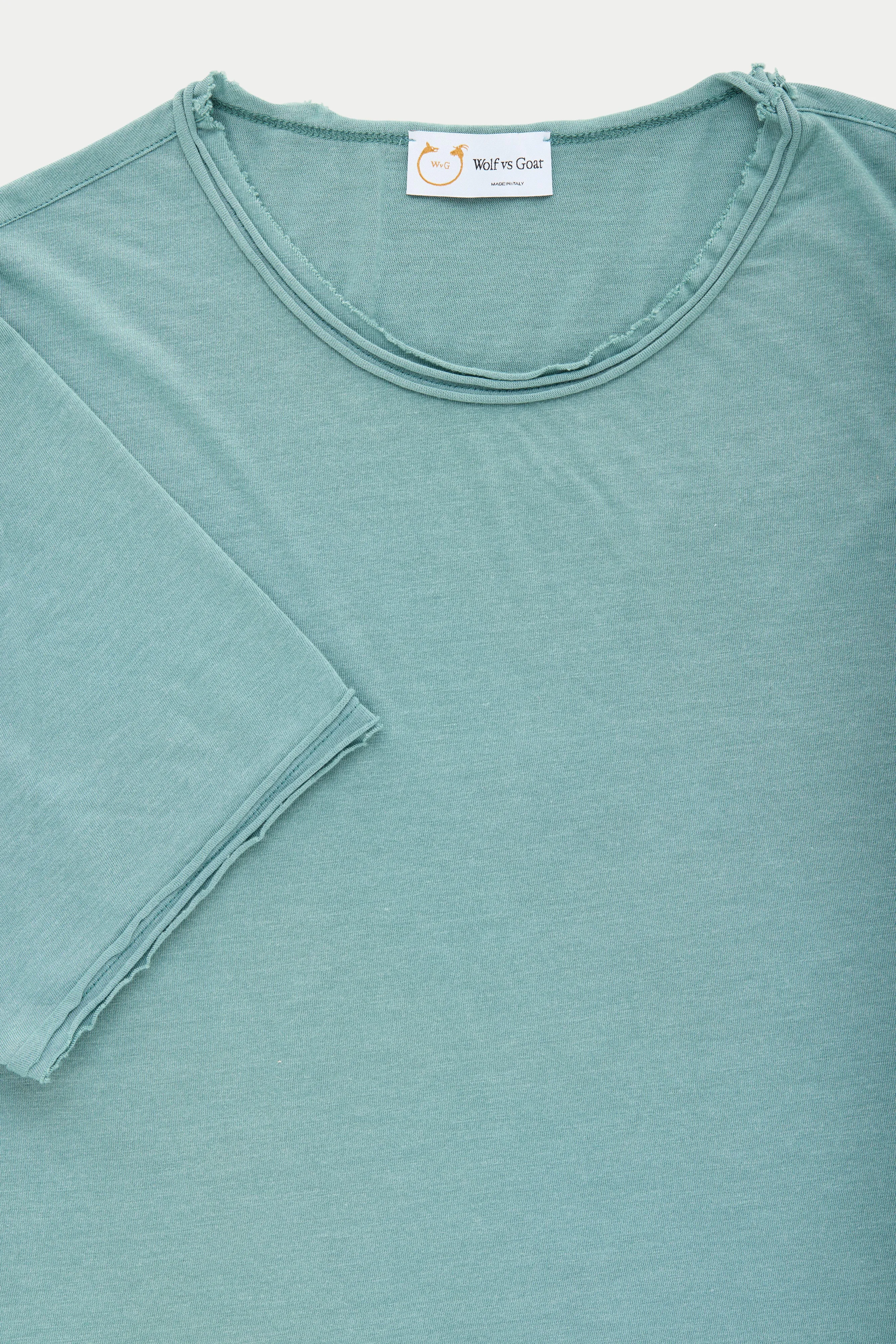 Bamboo Sorona Short Sleeve Roll Neck T-Shirt Britanny Blue sold by Wolf vs Goat product image thumbnail 2