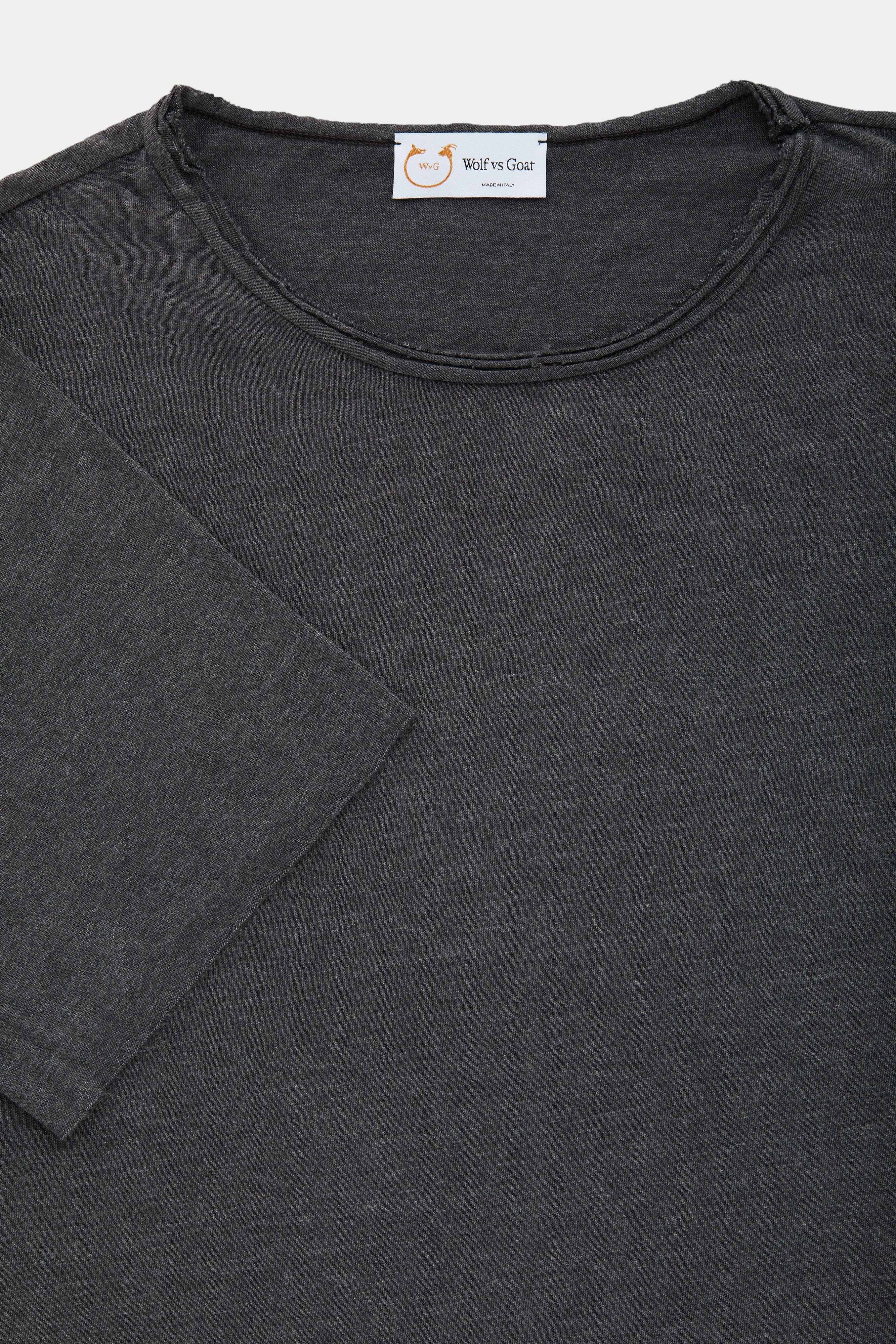 Bamboo Sorona Short Sleeve Roll Neck T-Shirt Black Beauty sold by Wolf vs Goat product image thumbnail 2