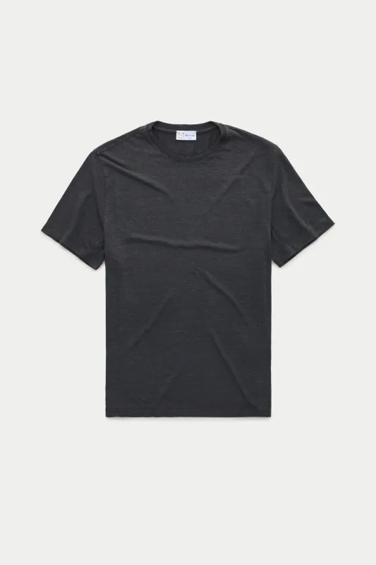 Heavyweight Short Sleeve Bamboo Sorona Jersey Crewneck Black Beauty sold by Wolf vs Goat