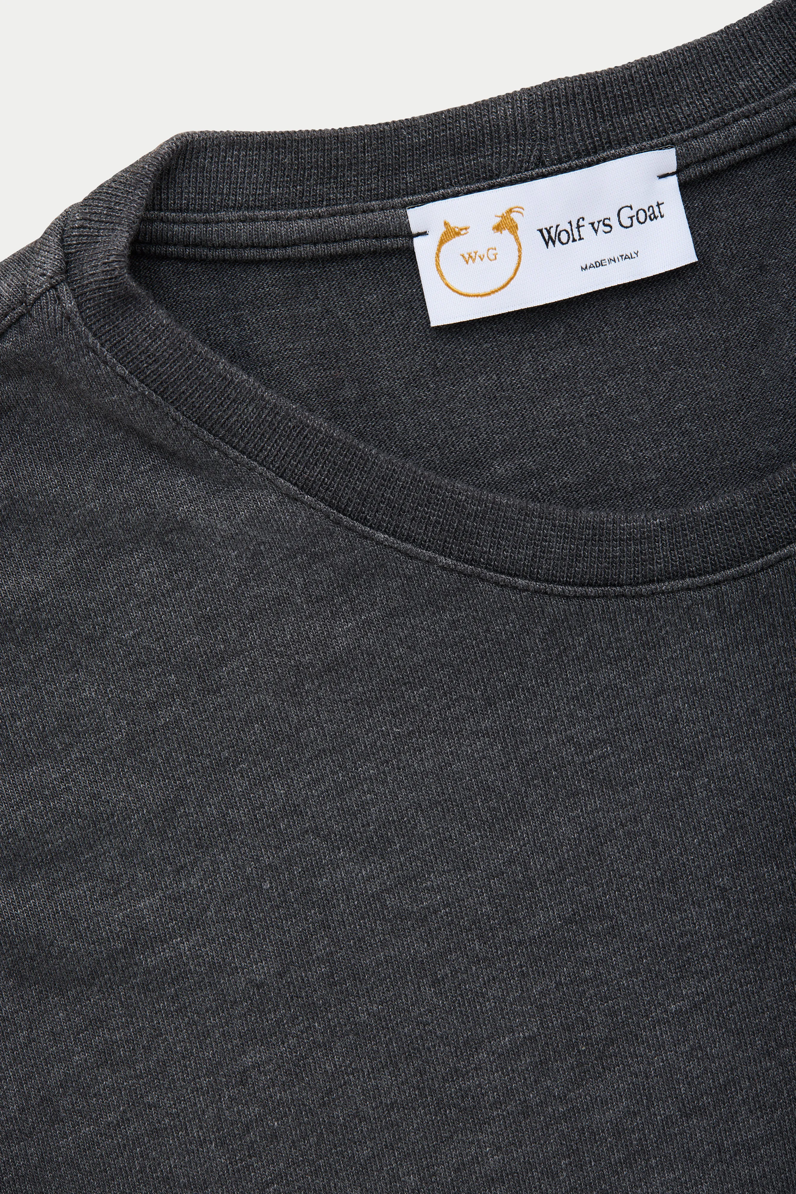 Heavyweight Short Sleeve Bamboo Sorona Jersey Crewneck Black Beauty sold by Wolf vs Goat product image thumbnail 3