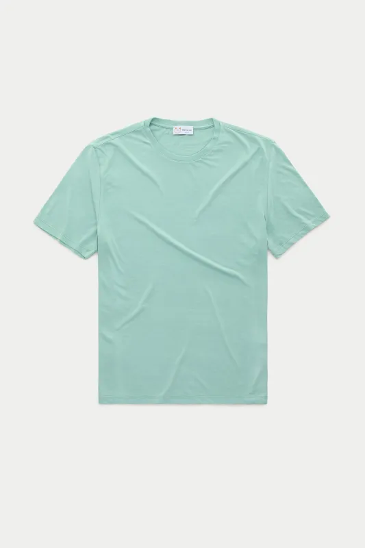 Bamboo Sorona Short Sleeve Crew Neck T-Shirt Aquifer sold by Wolf vs Goat