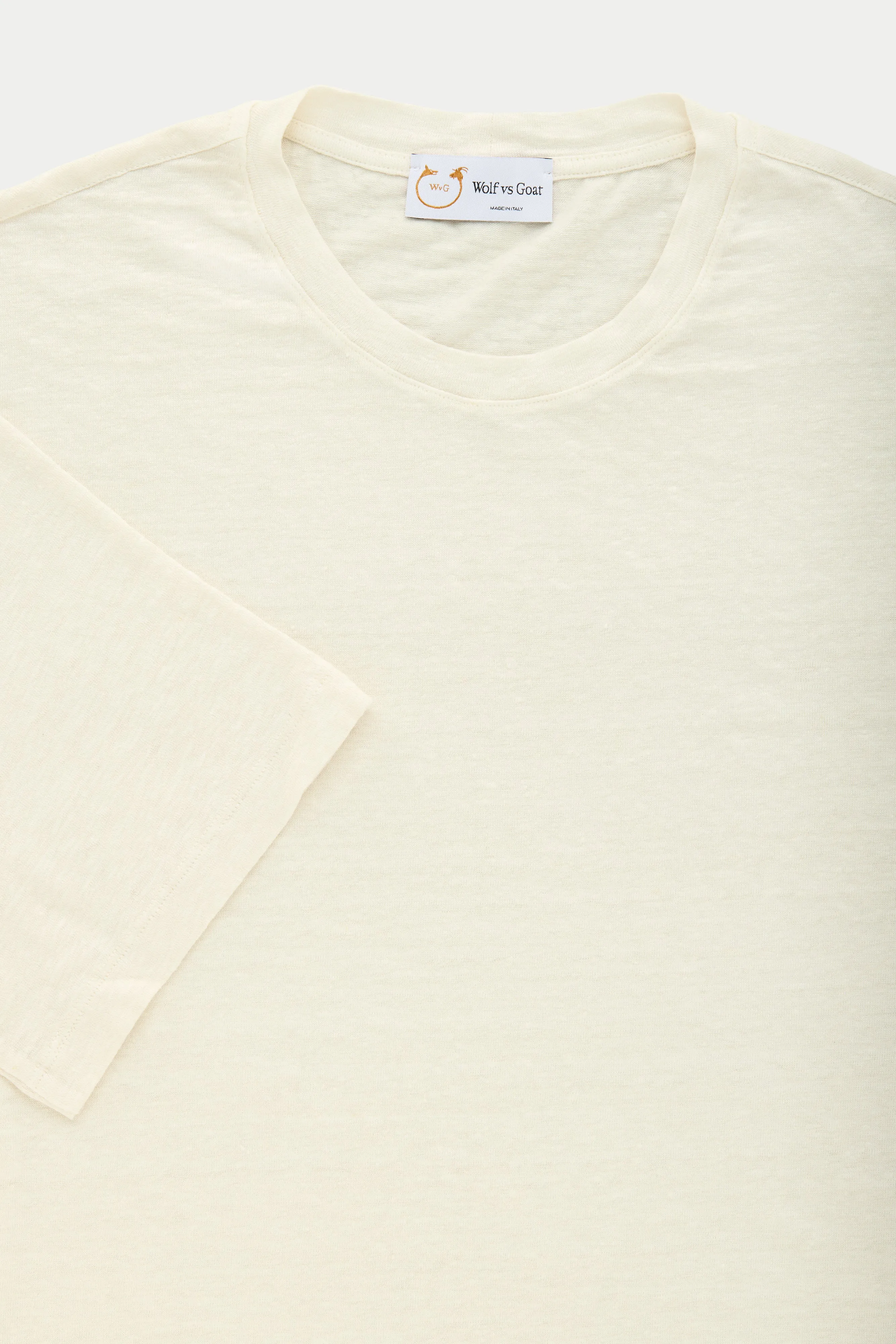 Short Sleeve Linen Crew Neck Tee Birch sold by Wolf vs Goat product image thumbnail 2
