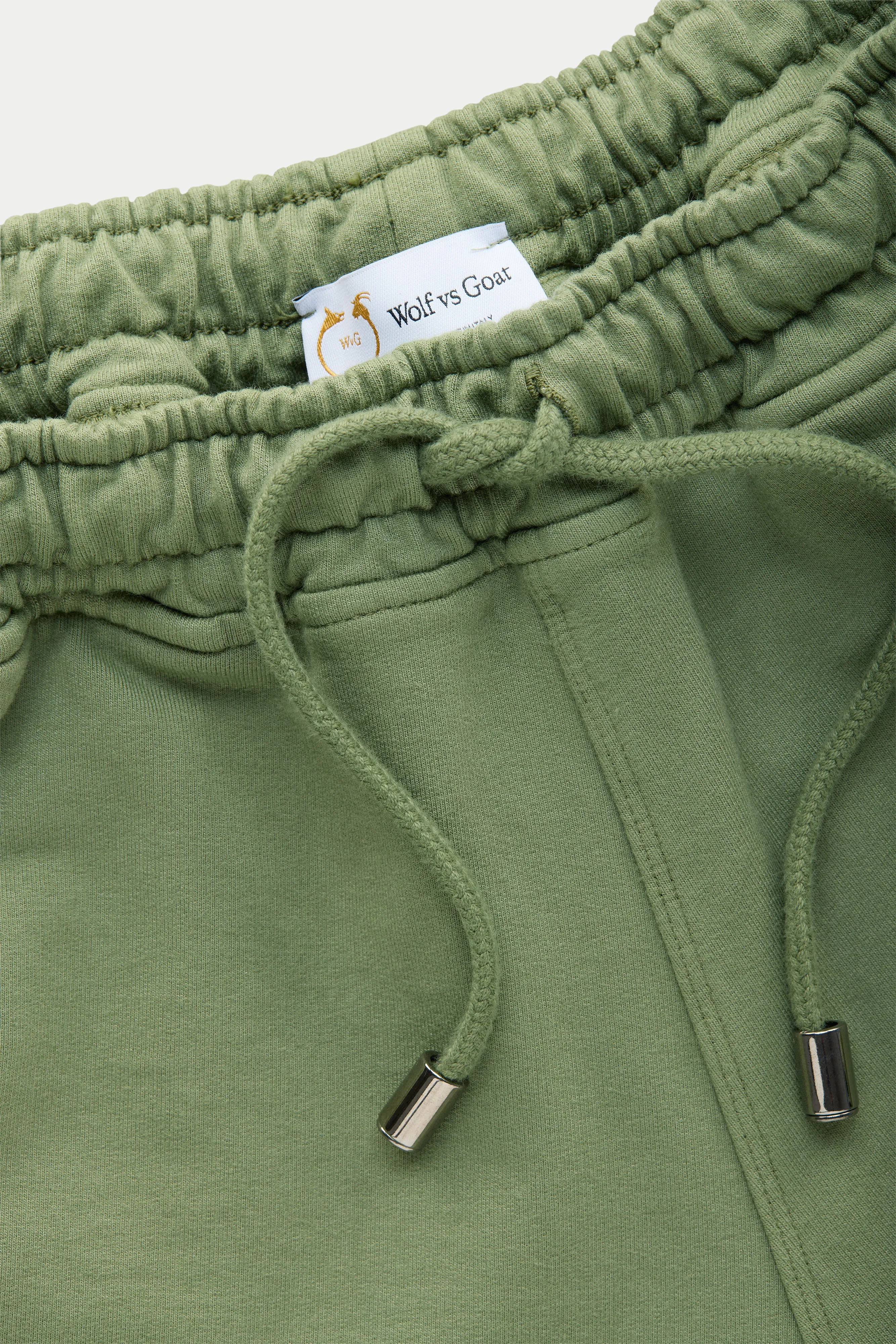Cotton Modal Sweatshorts Olivine sold by Wolf vs Goat product image thumbnail 2