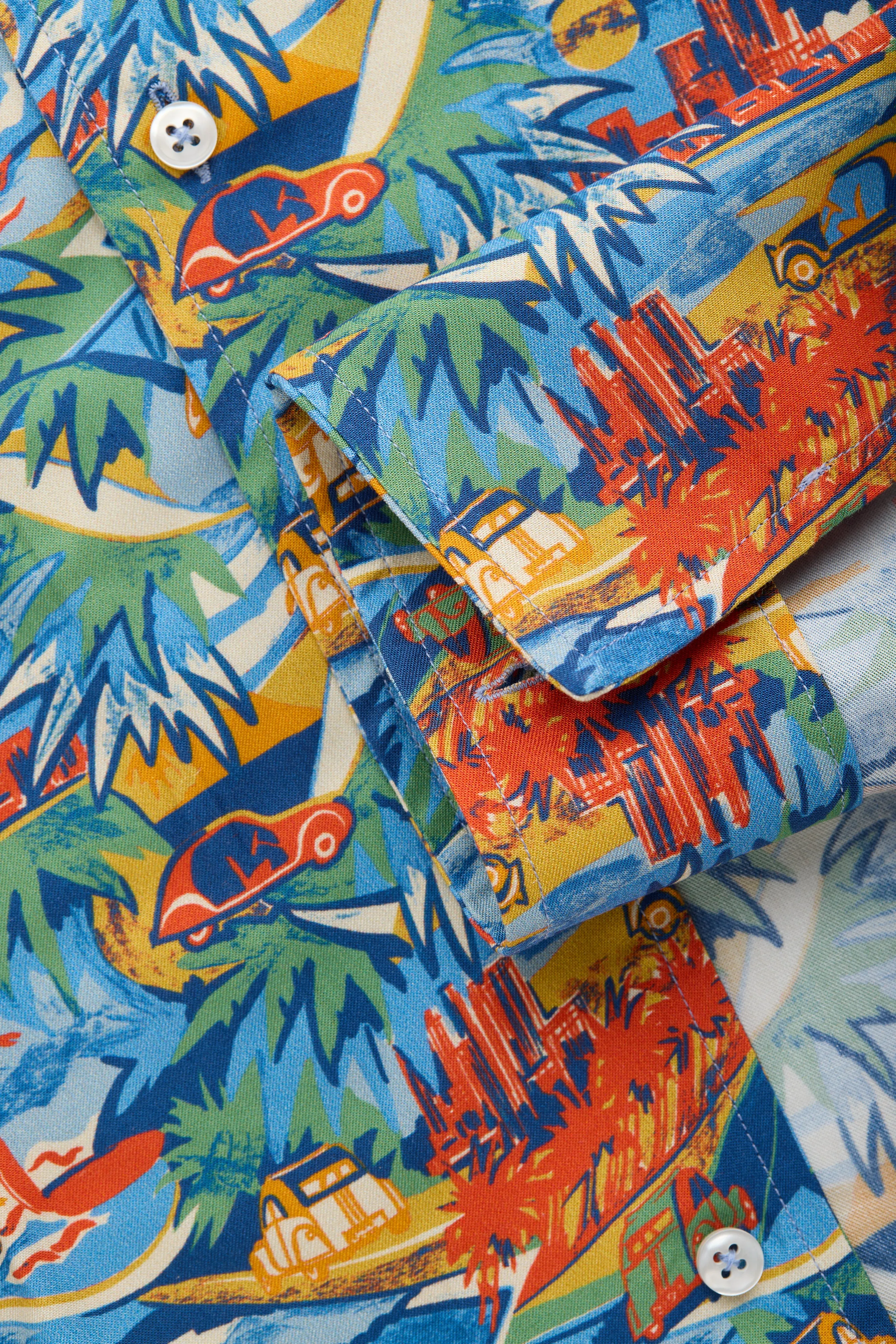 Viscose Pop Over Shirt Hawaiian Print sold by Wolf vs Goat product image thumbnail 5