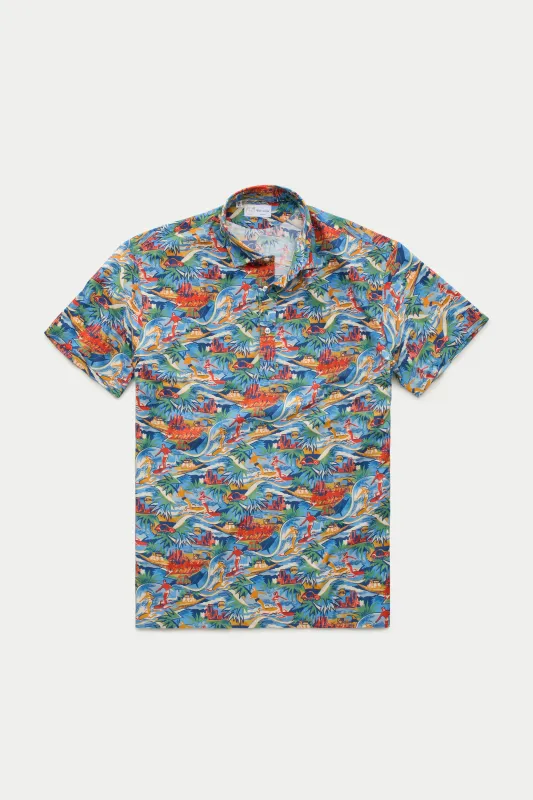 Viscose Pop Over Shirt Hawaiian Print sold by Wolf vs Goat