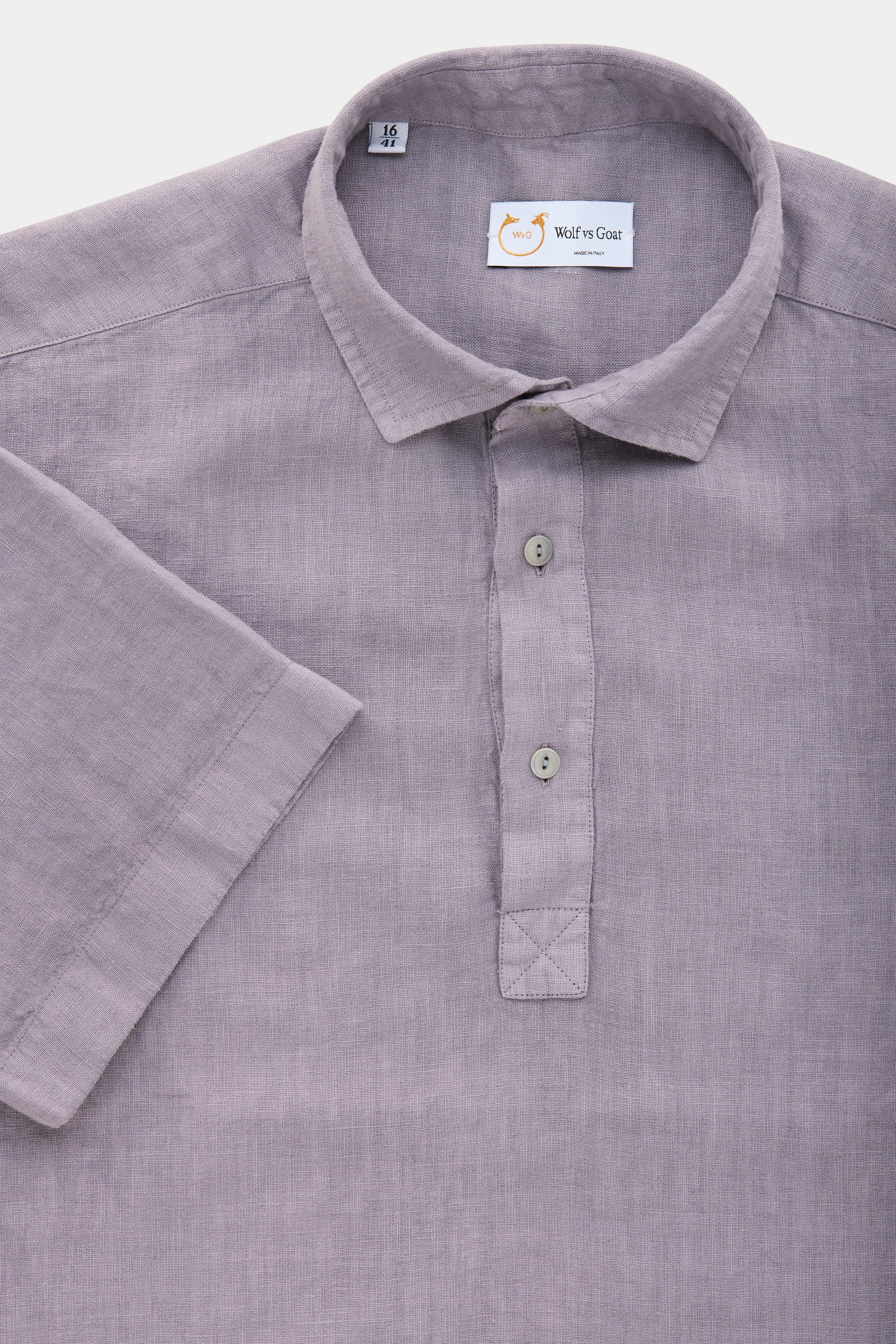 Linen Pop Over Shirt Lavender Aura sold by Wolf vs Goat product image thumbnail 3