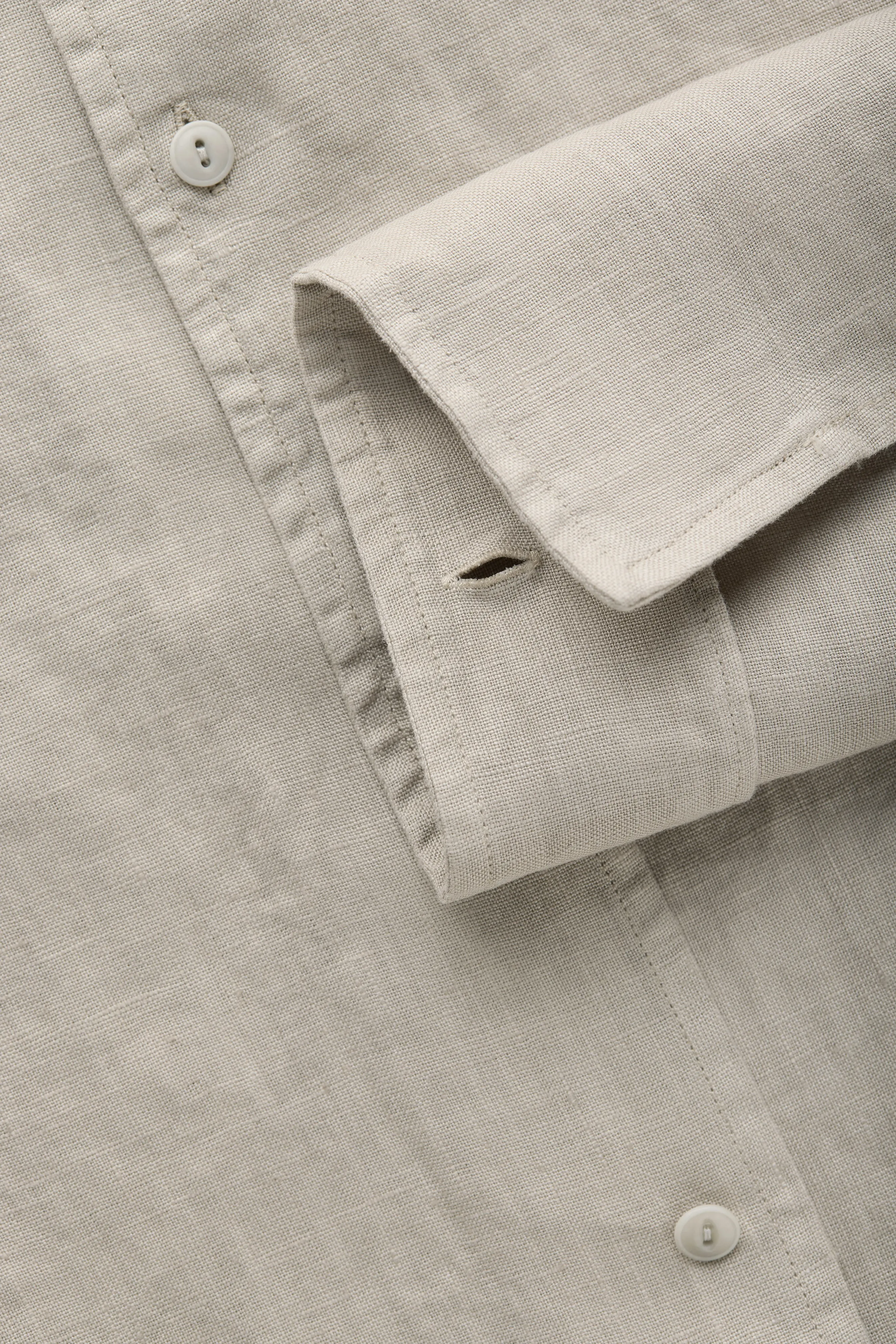 Linen Bowling Shirt Oxford Tan sold by Wolf vs Goat product image thumbnail 5