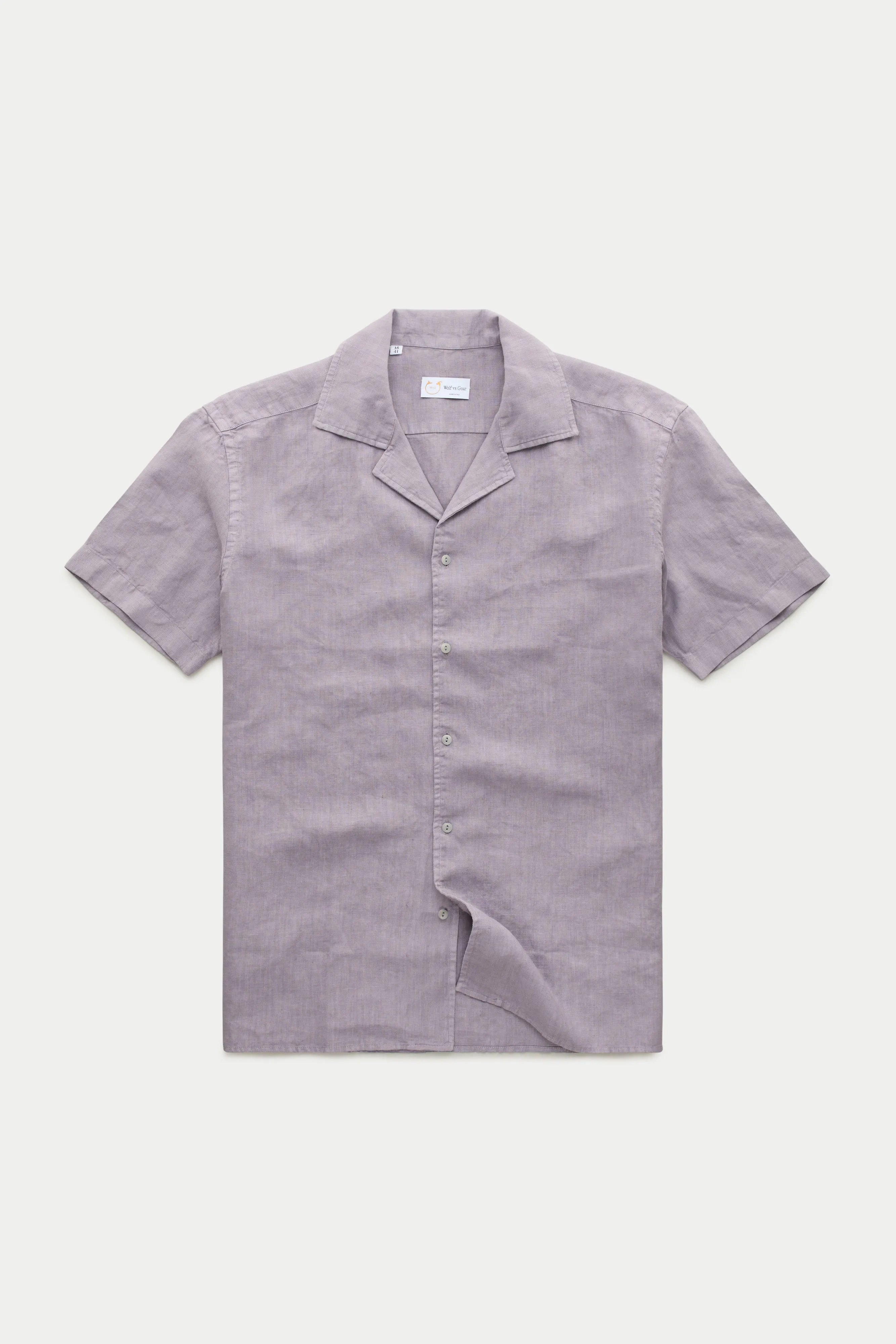 Linen Bowling Shirt Lavender Aura sold by Wolf vs Goat