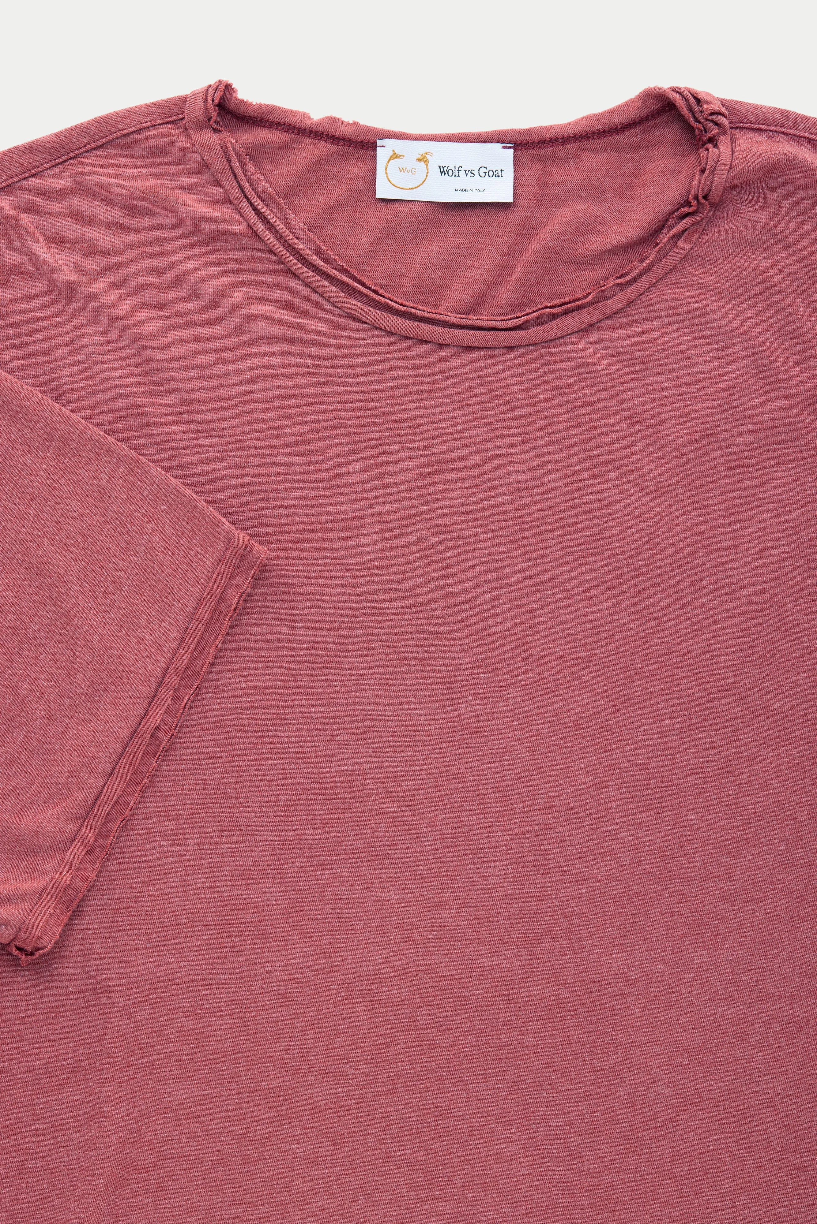 Light Weight Bamboo Sorona Short Sleeve Roll Neck T-Shirt Rosewood sold by Wolf vs Goat product image thumbnail 2