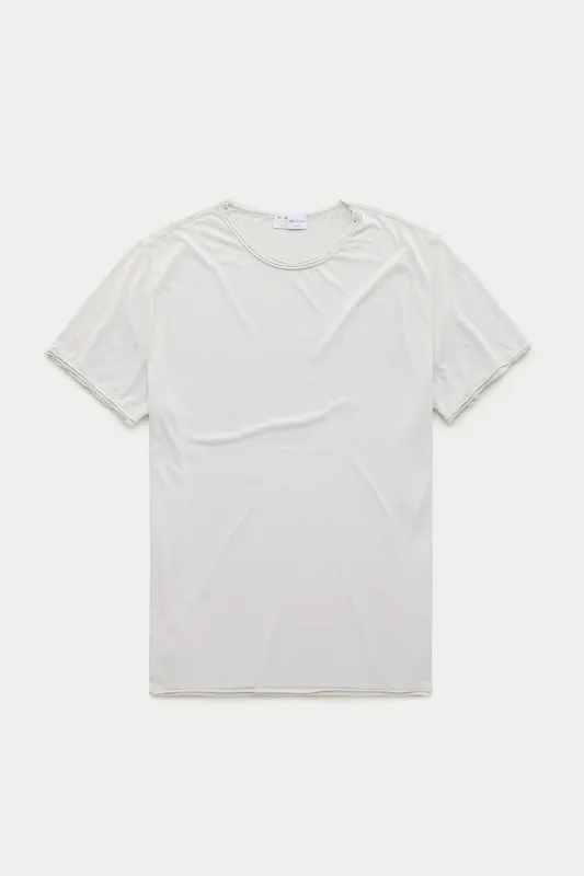 Light Weight Bamboo Sorona Short Sleeve Roll Neck T-Shirt Lunar Rock sold by Wolf vs Goat