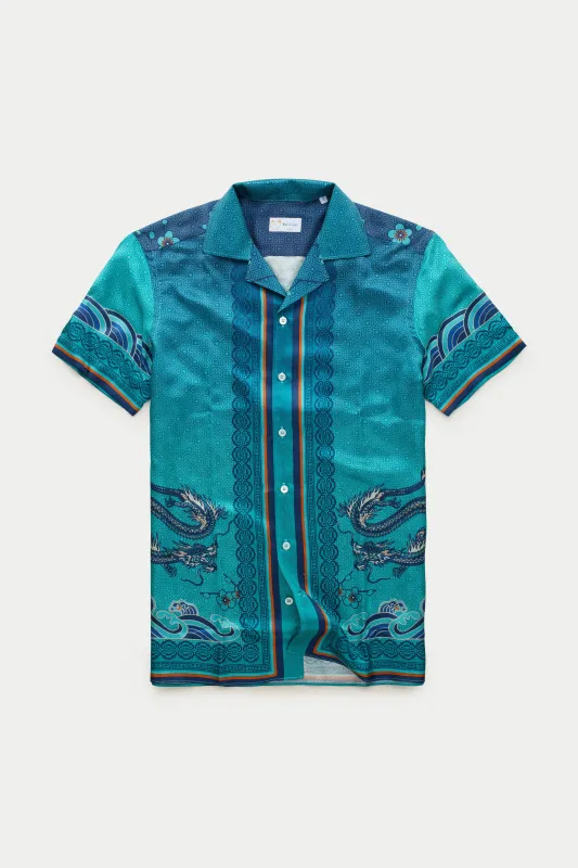 Silk Bowling Shirt Dragon Print sold by Wolf vs Goat
