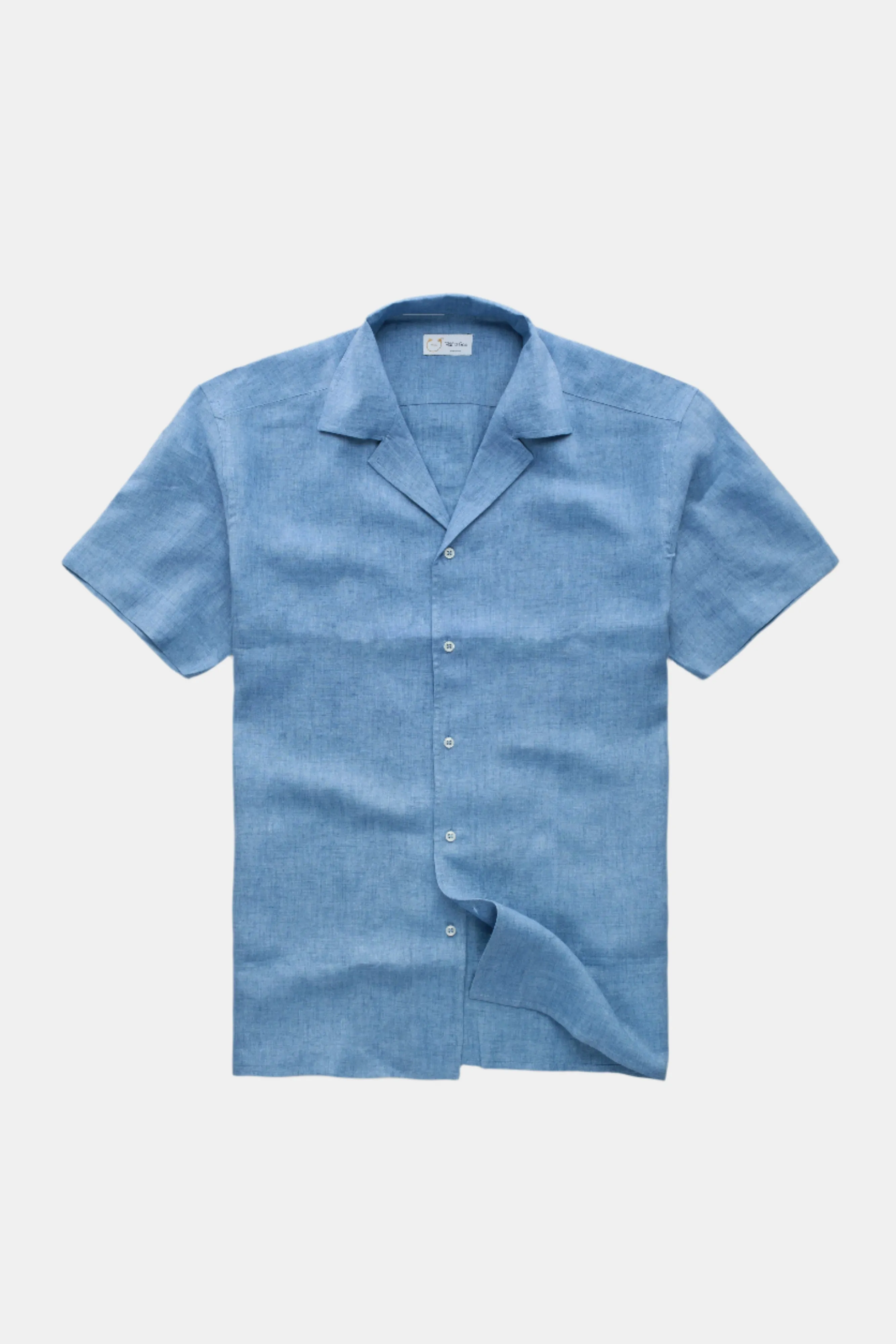 Linen Bowling Shirt Oxford Blue sold by Wolf vs Goat