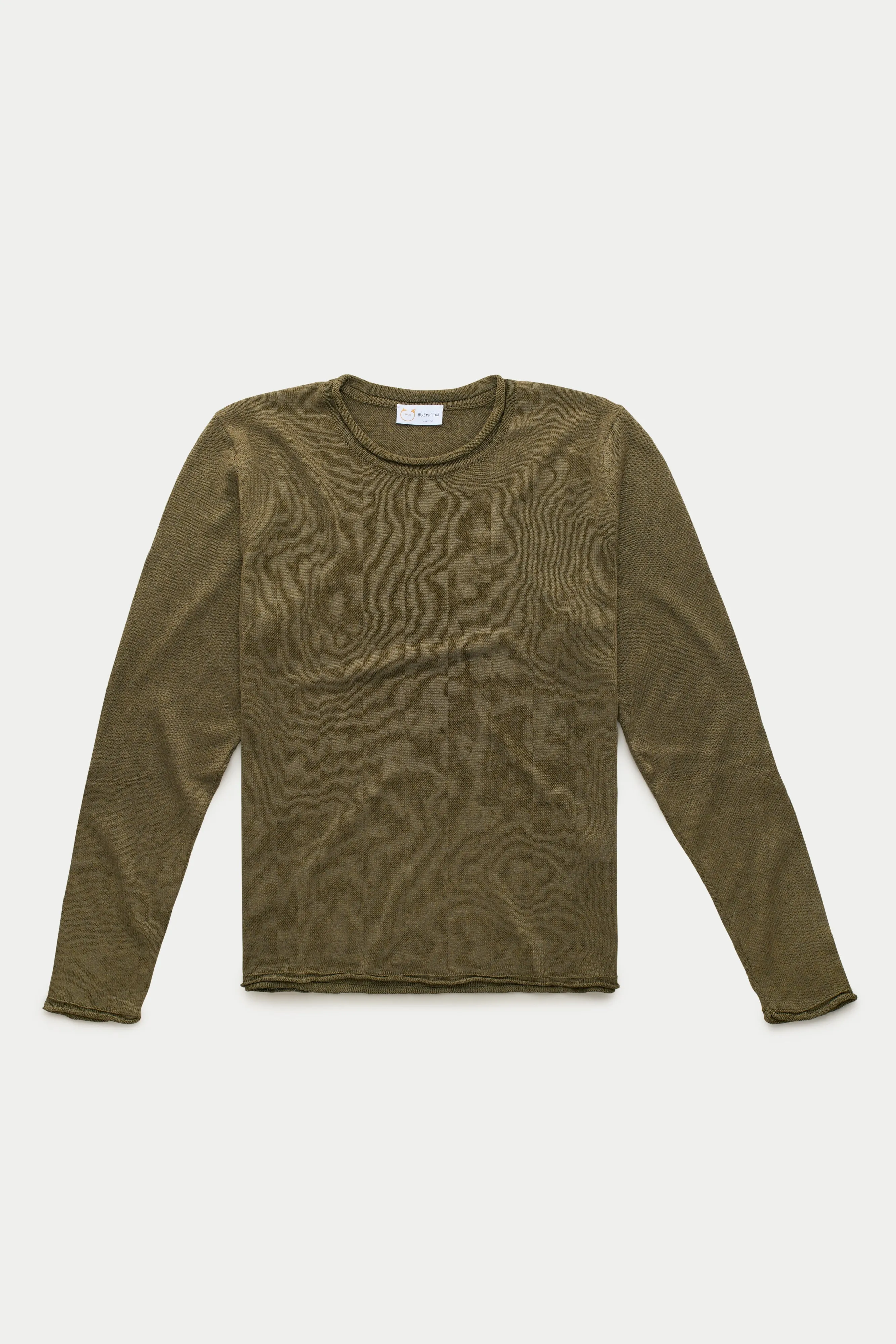 Long Sleeve Knitted Linen Cotton Roll Neck Forest sold by Wolf vs Goat