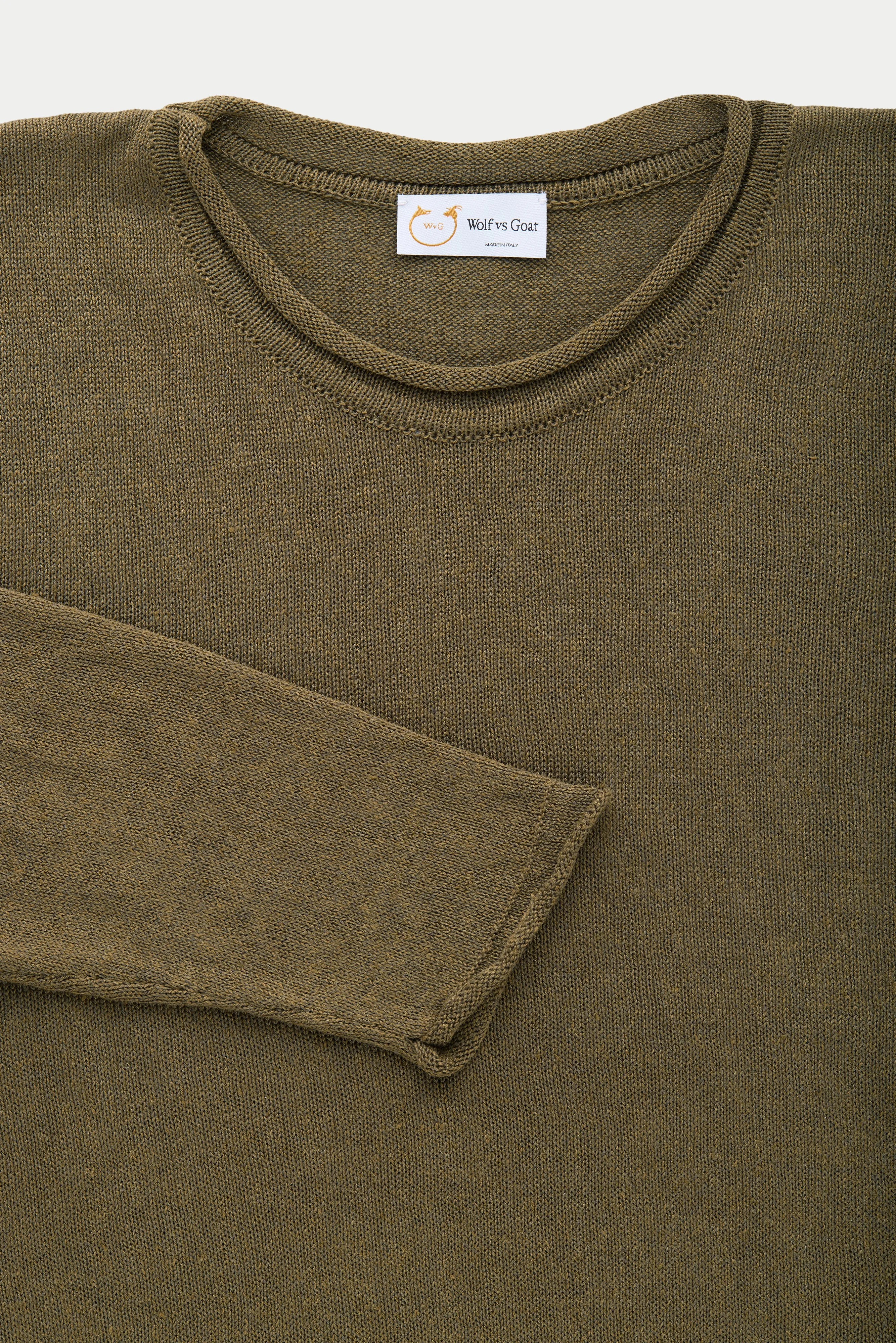 Long Sleeve Knitted Linen Cotton Roll Neck Forest sold by Wolf vs Goat product image thumbnail 2