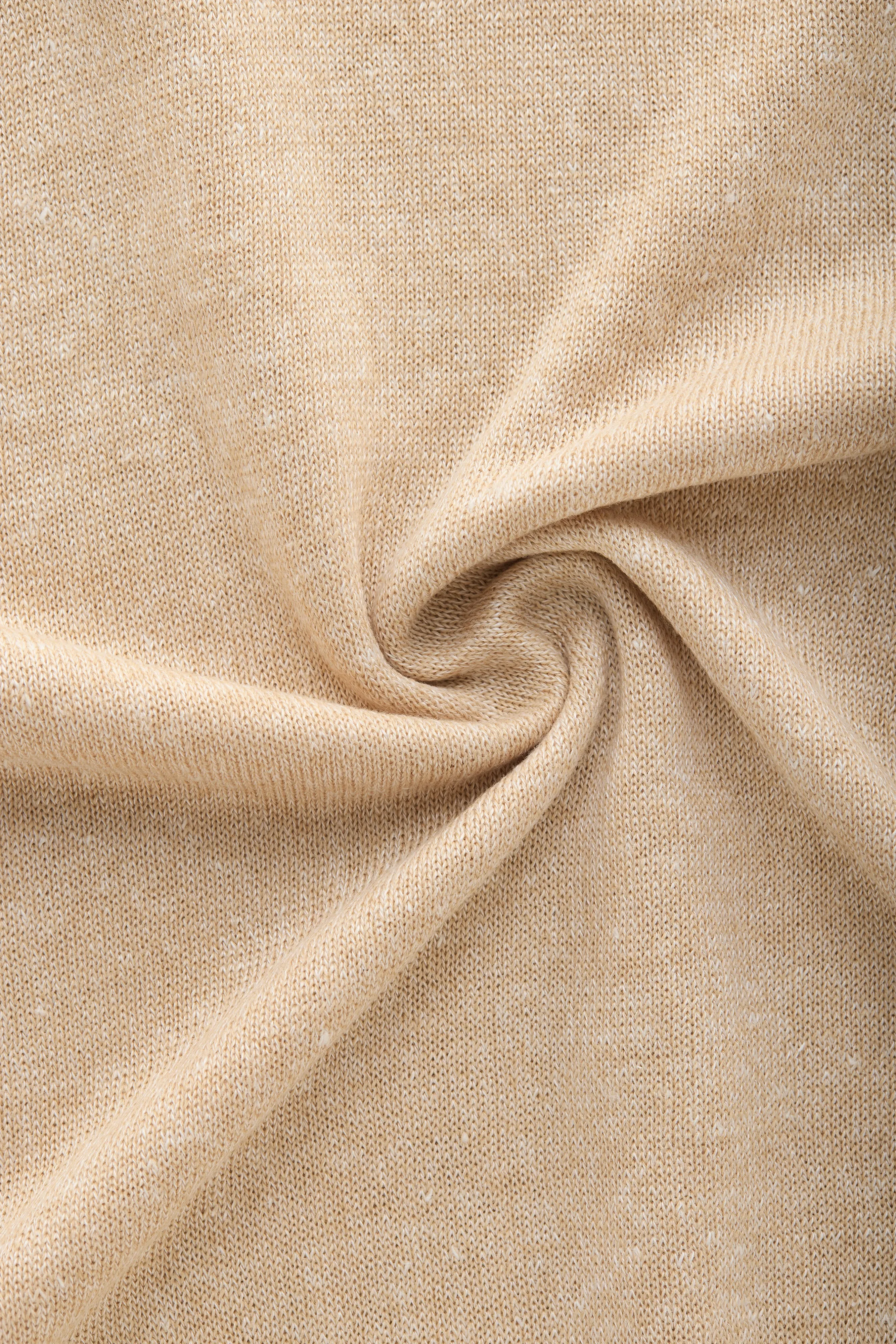 Short Sleeve Knitted Linen Cotton Roll Neck Grano sold by Wolf vs Goat product image thumbnail 4