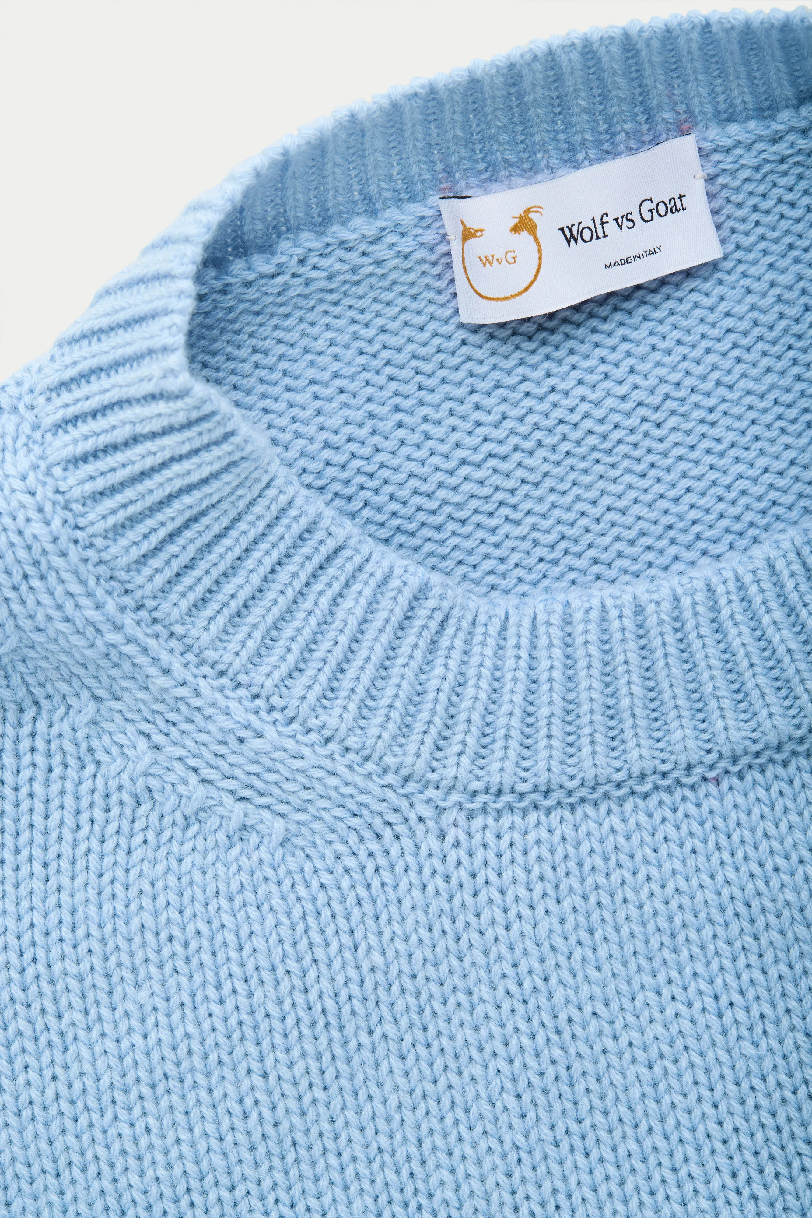 Cashmere Crewneck Sweater Light Sky sold by Wolf vs Goat product image thumbnail 3
