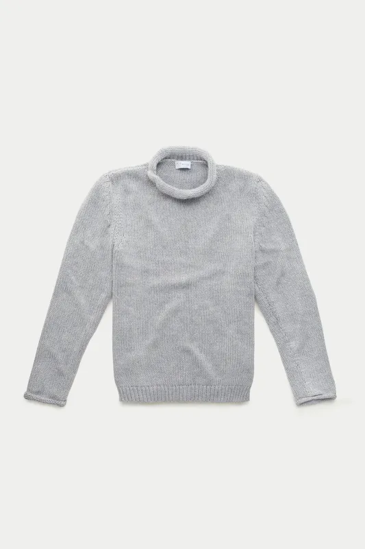 Cashmere Chunky Roll Neck Sweater Flanella sold by Wolf vs Goat