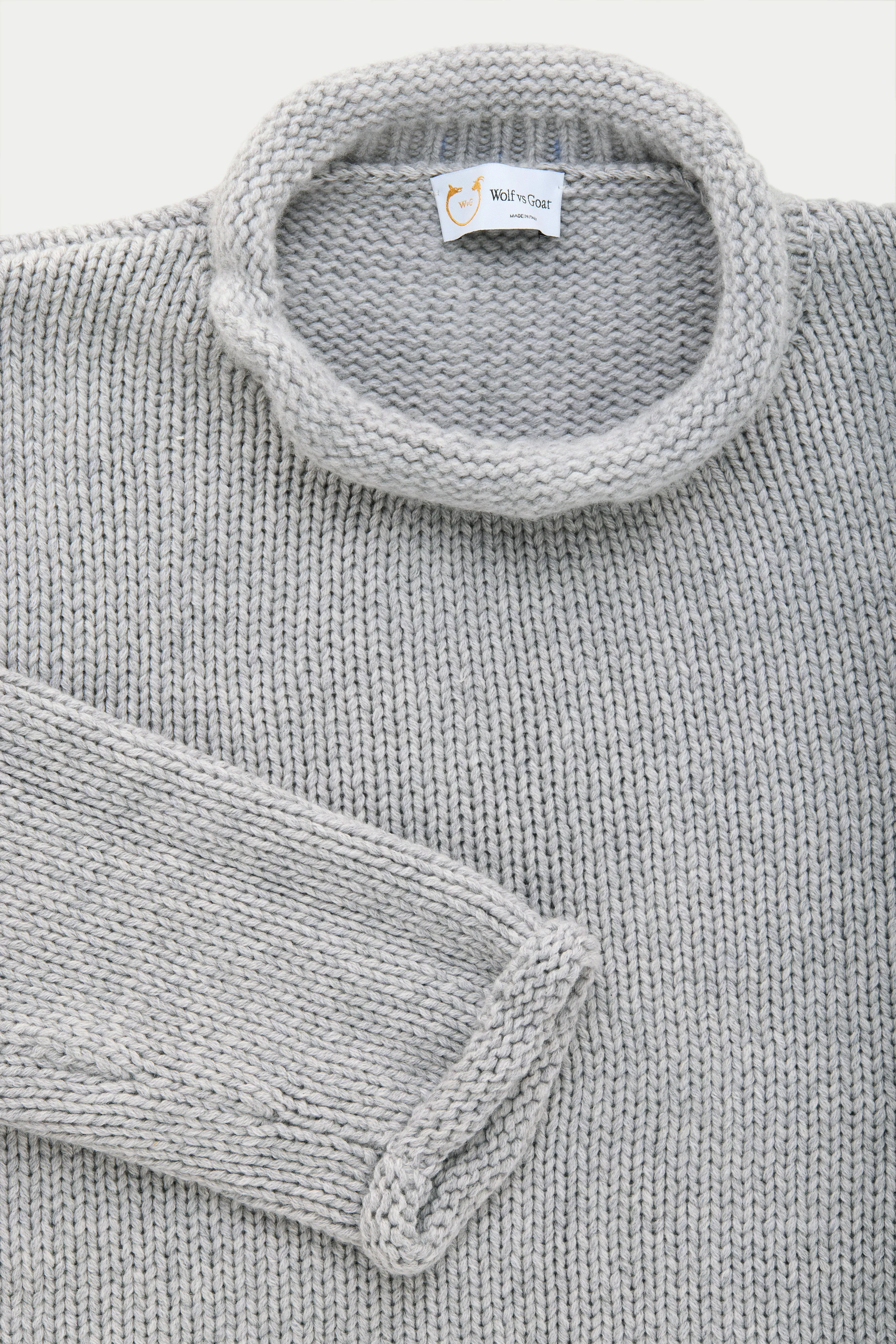 Cashmere Chunky Roll Neck Sweater Flanella sold by Wolf vs Goat product image thumbnail 2