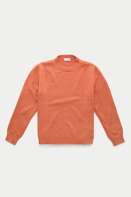 Cashmere Crewneck Sweater Pastel Orange sold by Wolf vs Goat