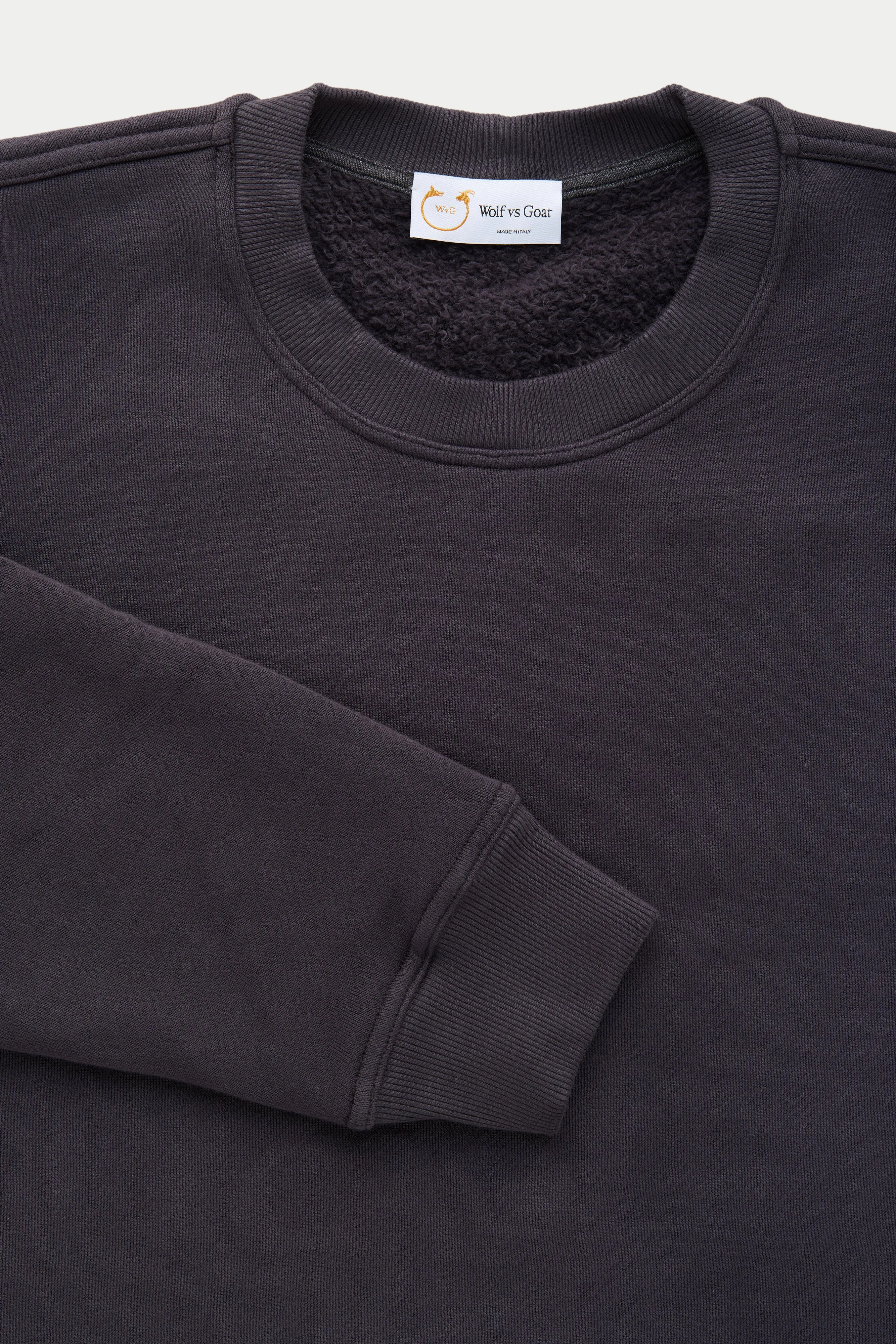 Cotton Fitted Crewneck Sweatshirt Chocolate Tort sold by Wolf vs Goat product image thumbnail 3