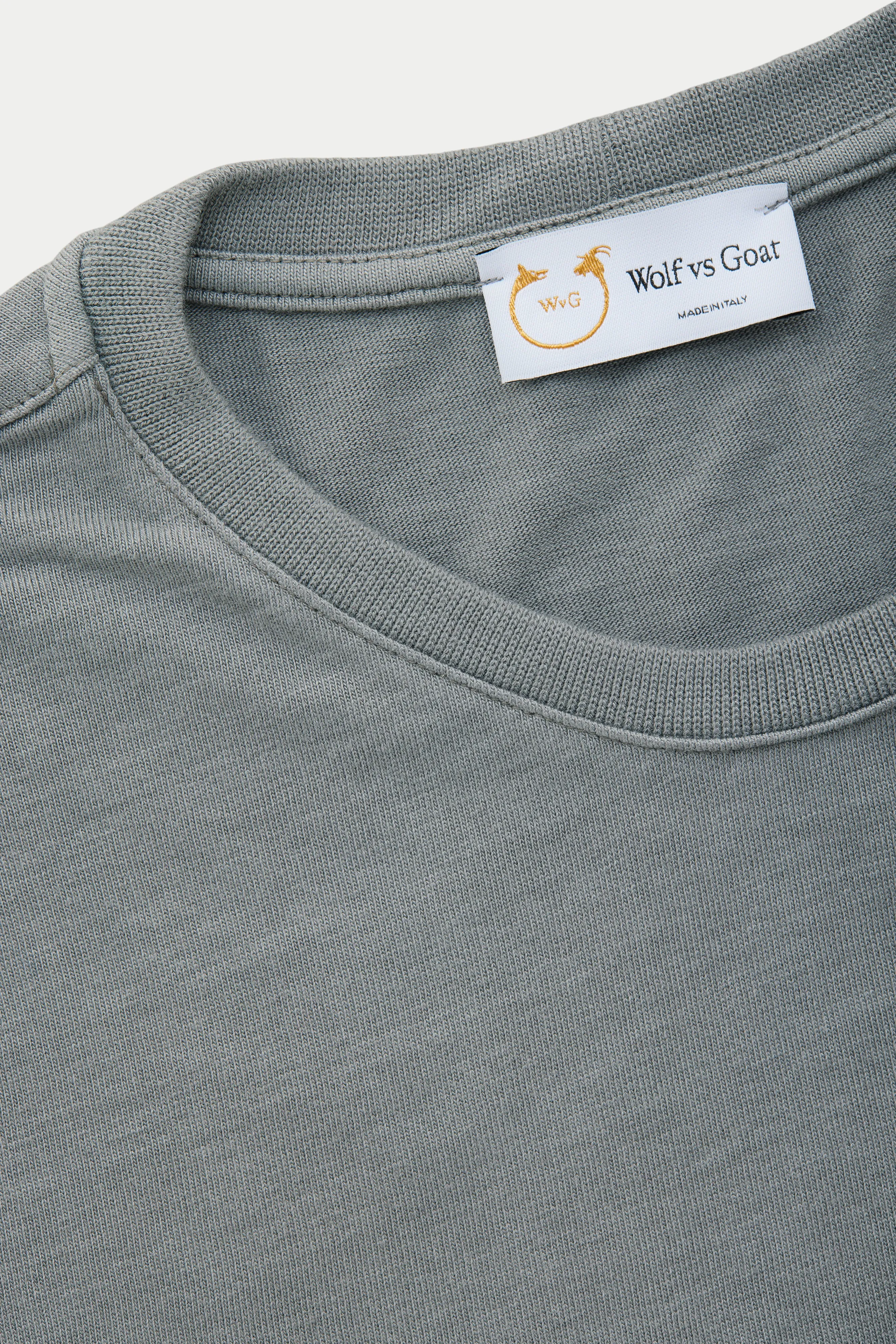 Heavyweight Short Sleeve Bamboo Sorona Jersey Crewneck Charcoal Grey sold by Wolf vs Goat product image thumbnail 4