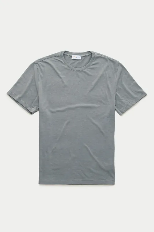 Heavyweight Short Sleeve Bamboo Sorona Jersey Crewneck Charcoal Grey sold by Wolf vs Goat