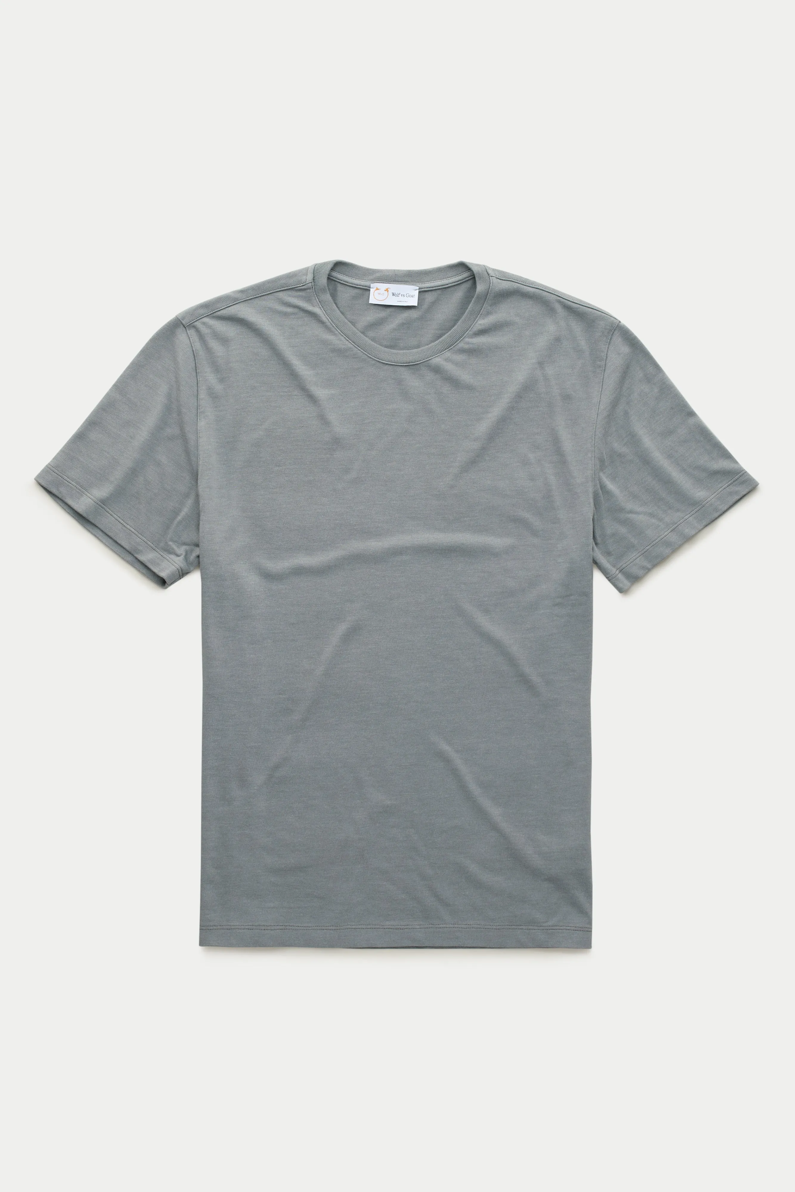 Heavyweight Short Sleeve Bamboo Sorona Jersey Crewneck Charcoal Grey sold by Wolf vs Goat