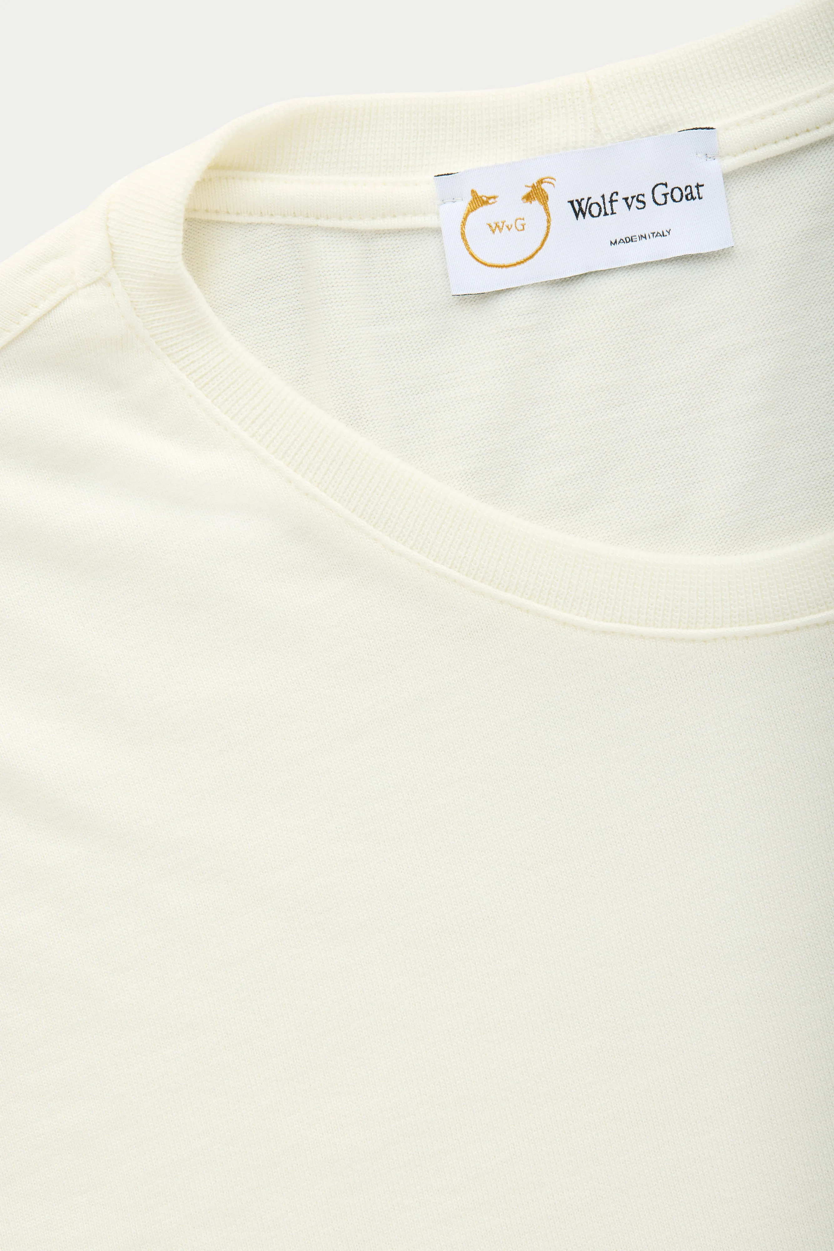 Heavyweight Short Sleeve Bamboo Sorona Jersey Crewneck Snow White sold by Wolf vs Goat product image thumbnail 3