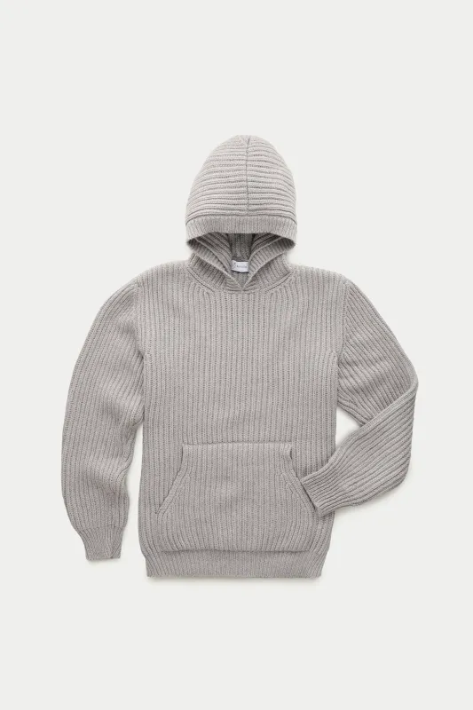 Wool Chunky Pullover Hoodie Sawdust made by Wolf vs Goat