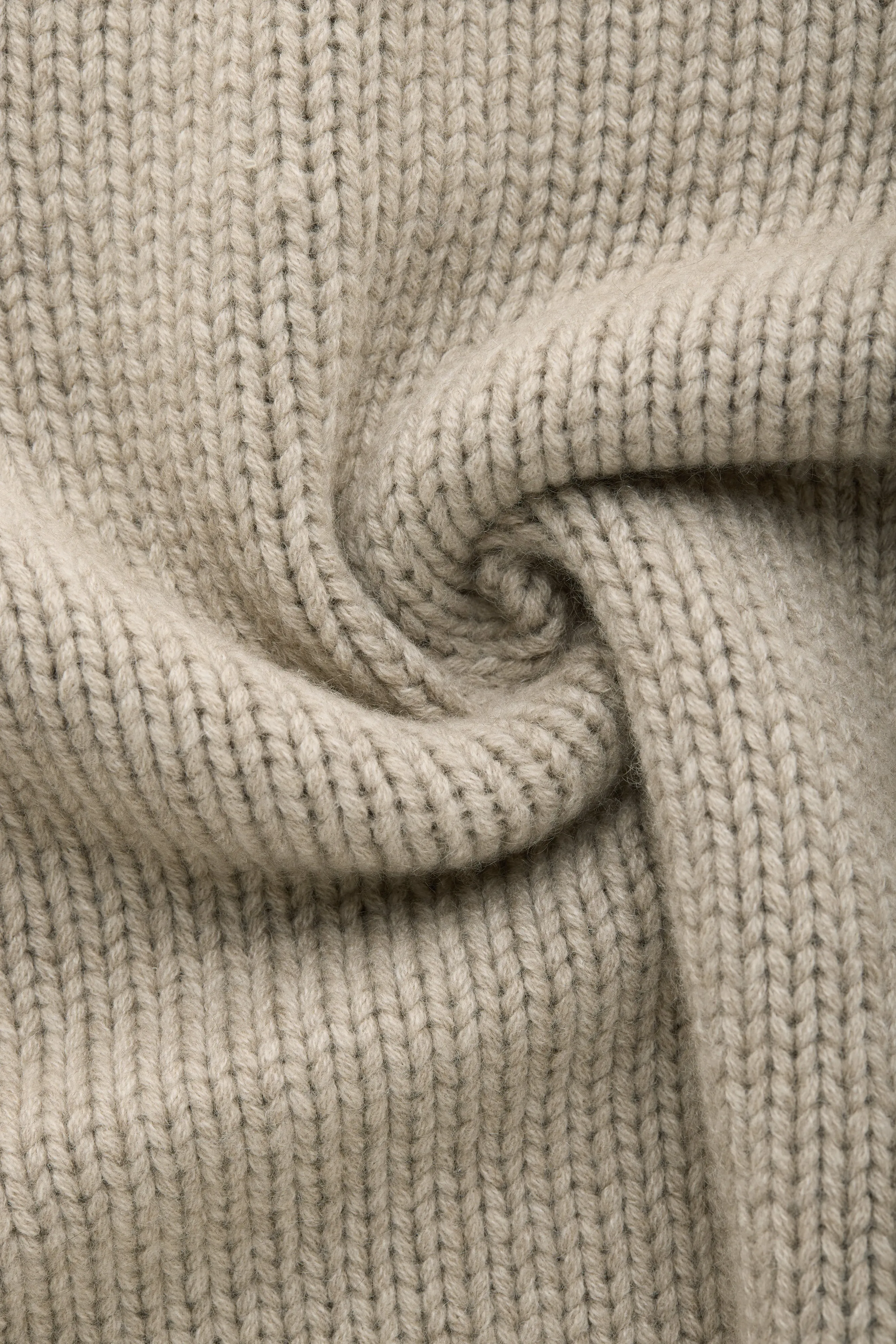 Cashmere Chunky Roll Neck Sweater Melange Tortora sold by Wolf vs Goat product image thumbnail 4