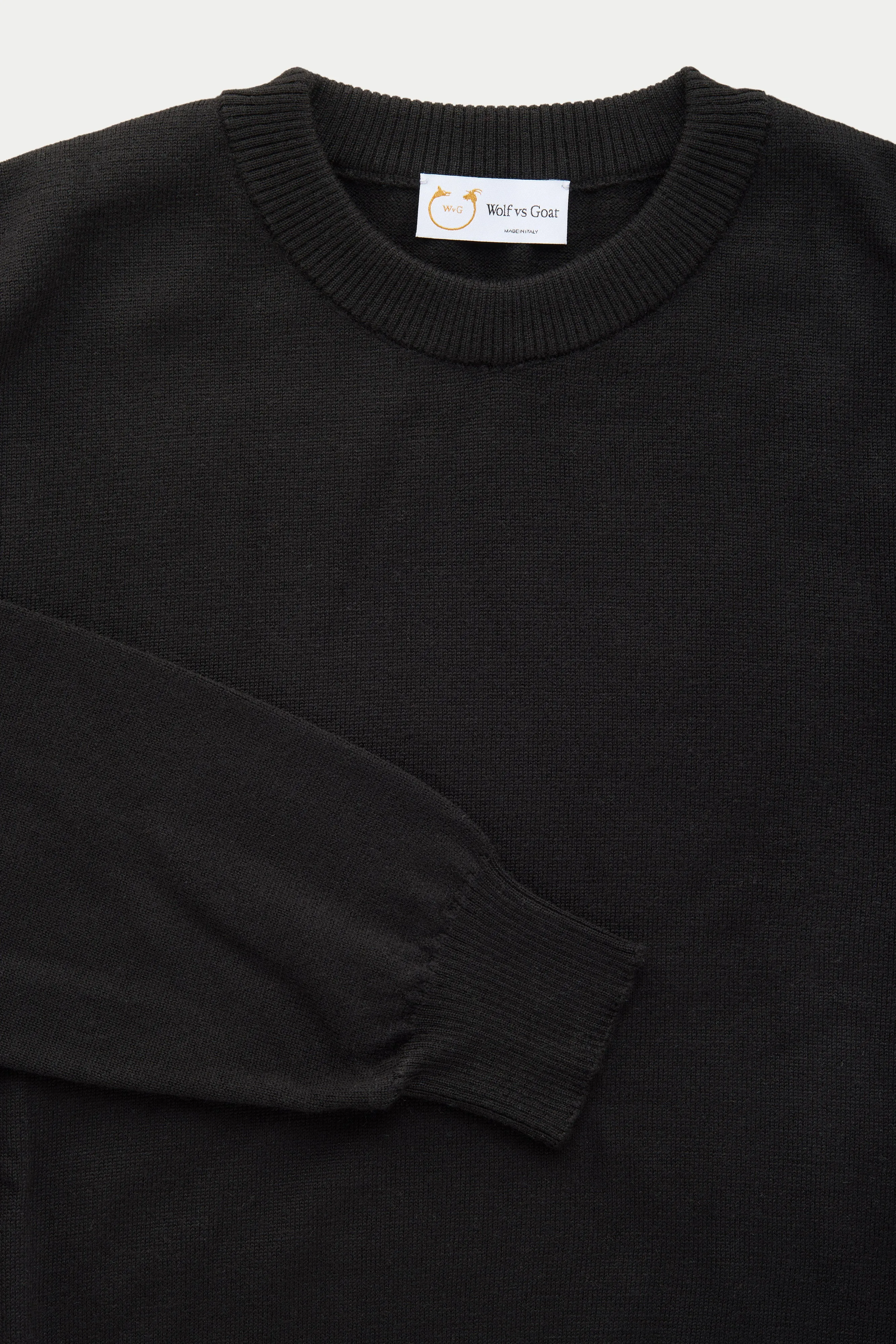 Wool Crewneck Sweater Black sold by Wolf vs Goat product image thumbnail 3