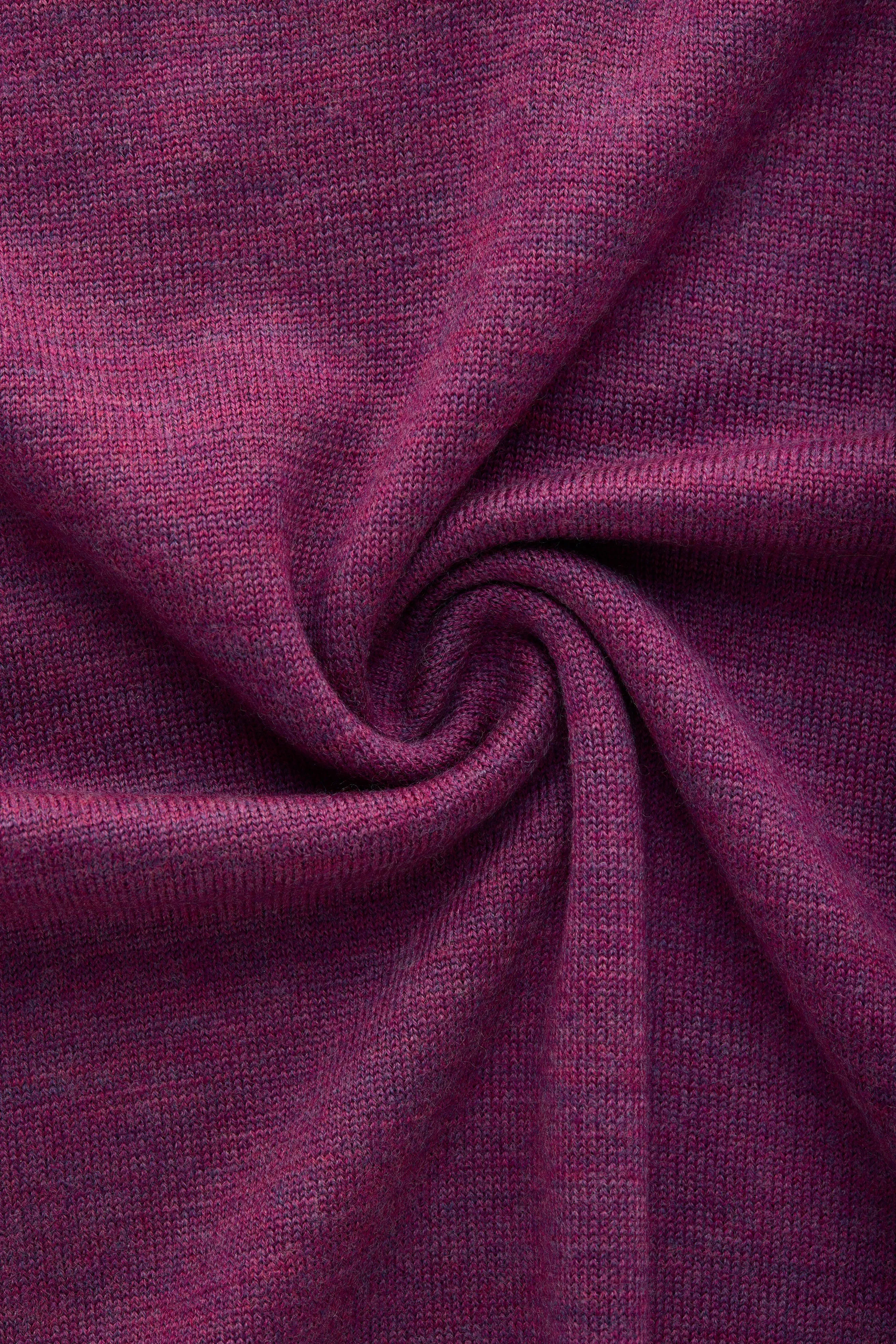 Wool Knitted Long Sleeve Polo Purple sold by Wolf vs Goat product image thumbnail 5