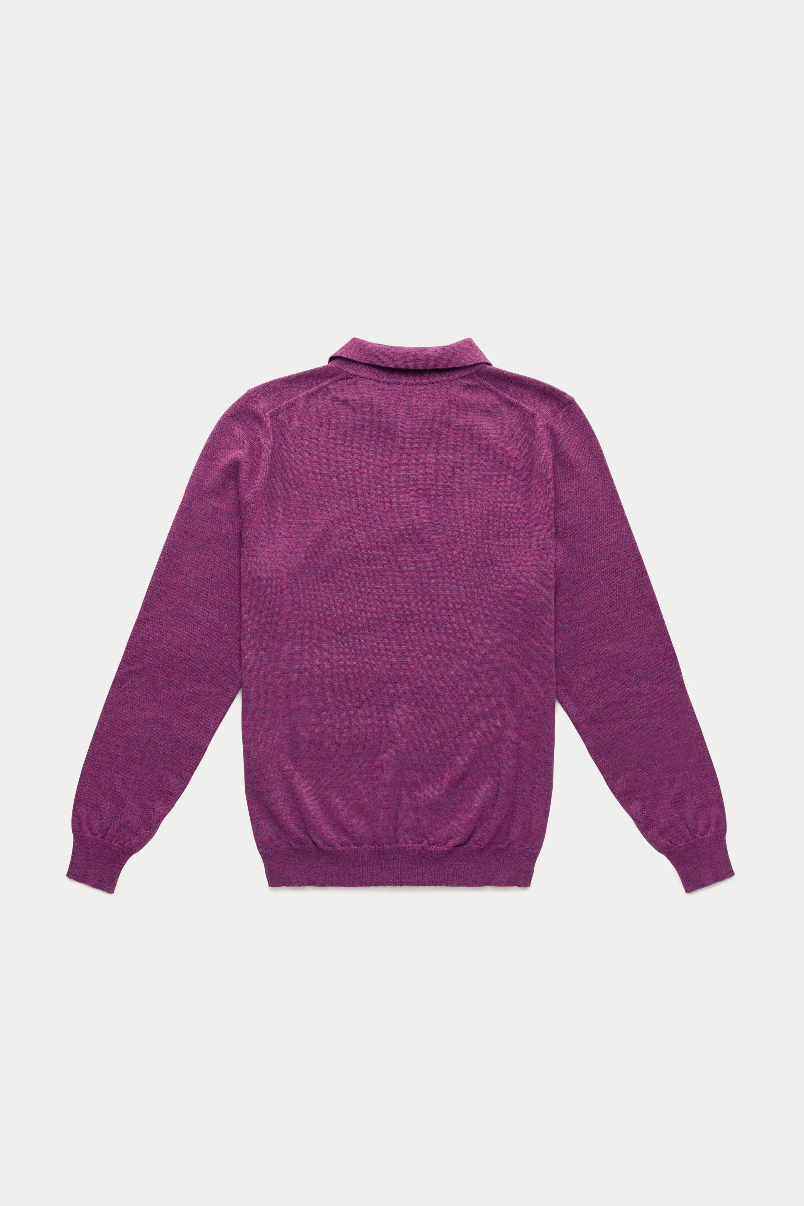 Wool Knitted Long Sleeve Polo Purple sold by Wolf vs Goat product image thumbnail 2