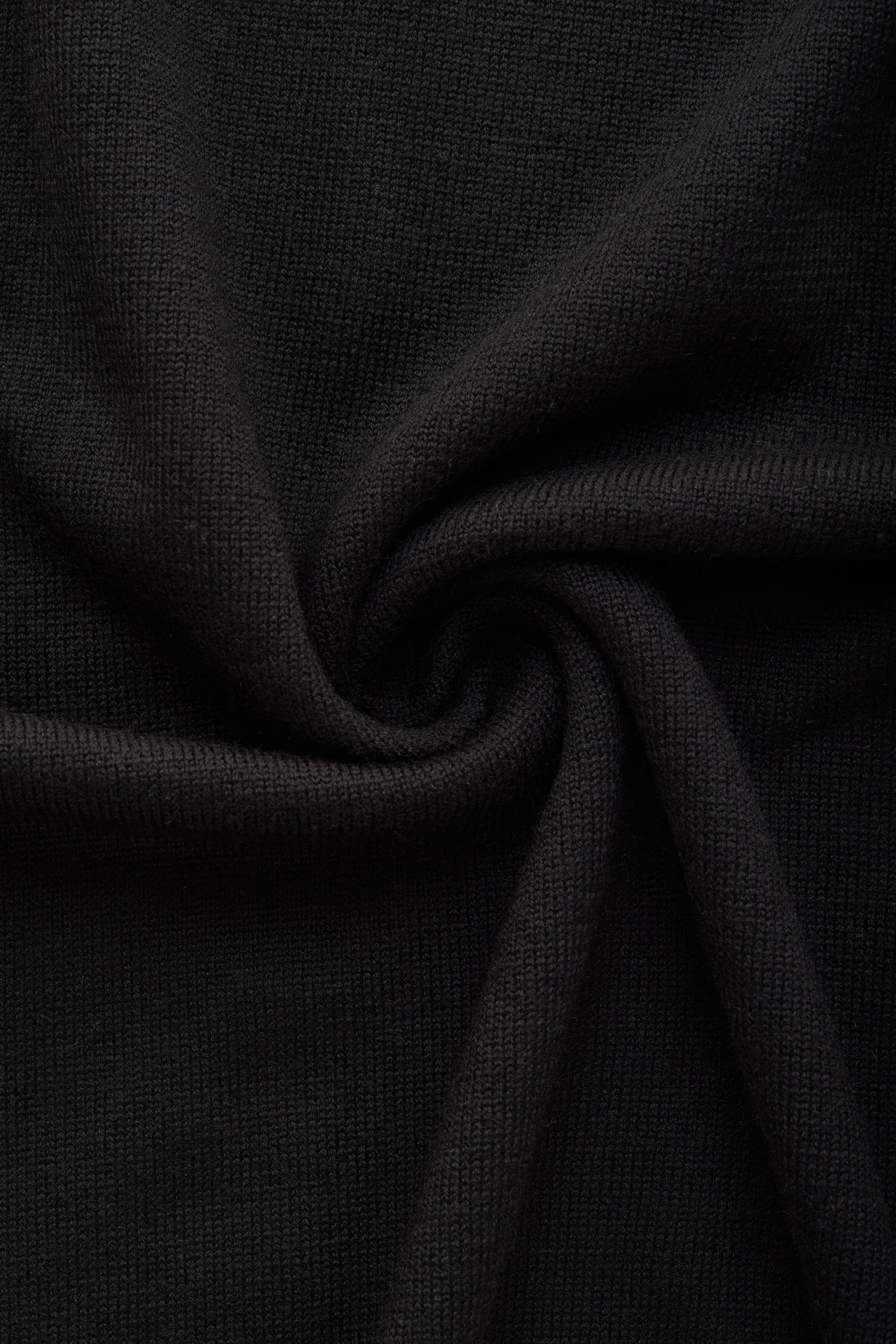 Wool Knitted Long Sleeve Polo Black sold by Wolf vs Goat product image thumbnail 5