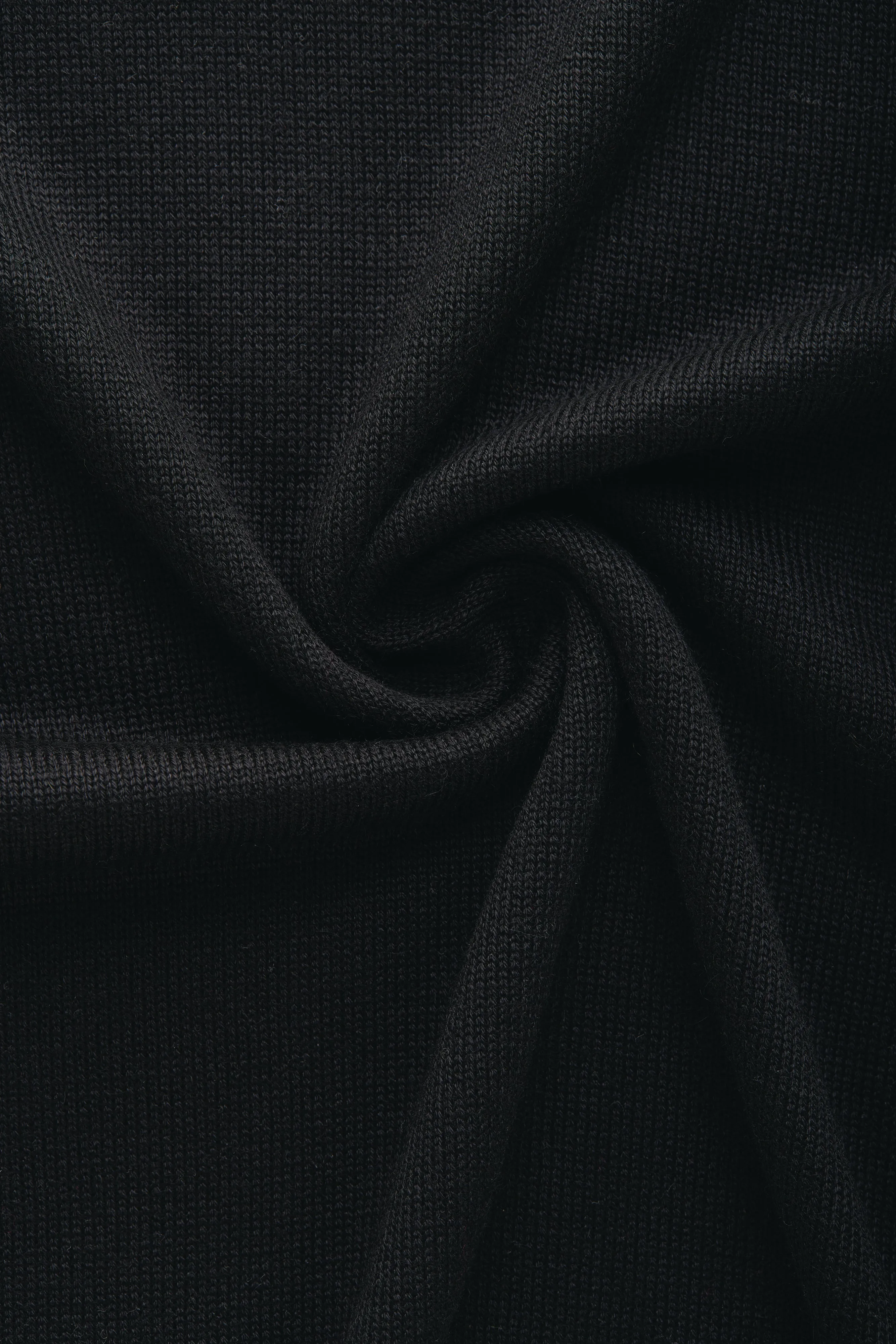 Bamboo Cashmere Knitted Short Sleeve Polo Black sold by Wolf vs Goat product image thumbnail 5