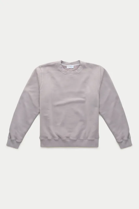 Cotton Fitted Crewneck Sweatshirt Gull Grey sold by Wolf vs Goat