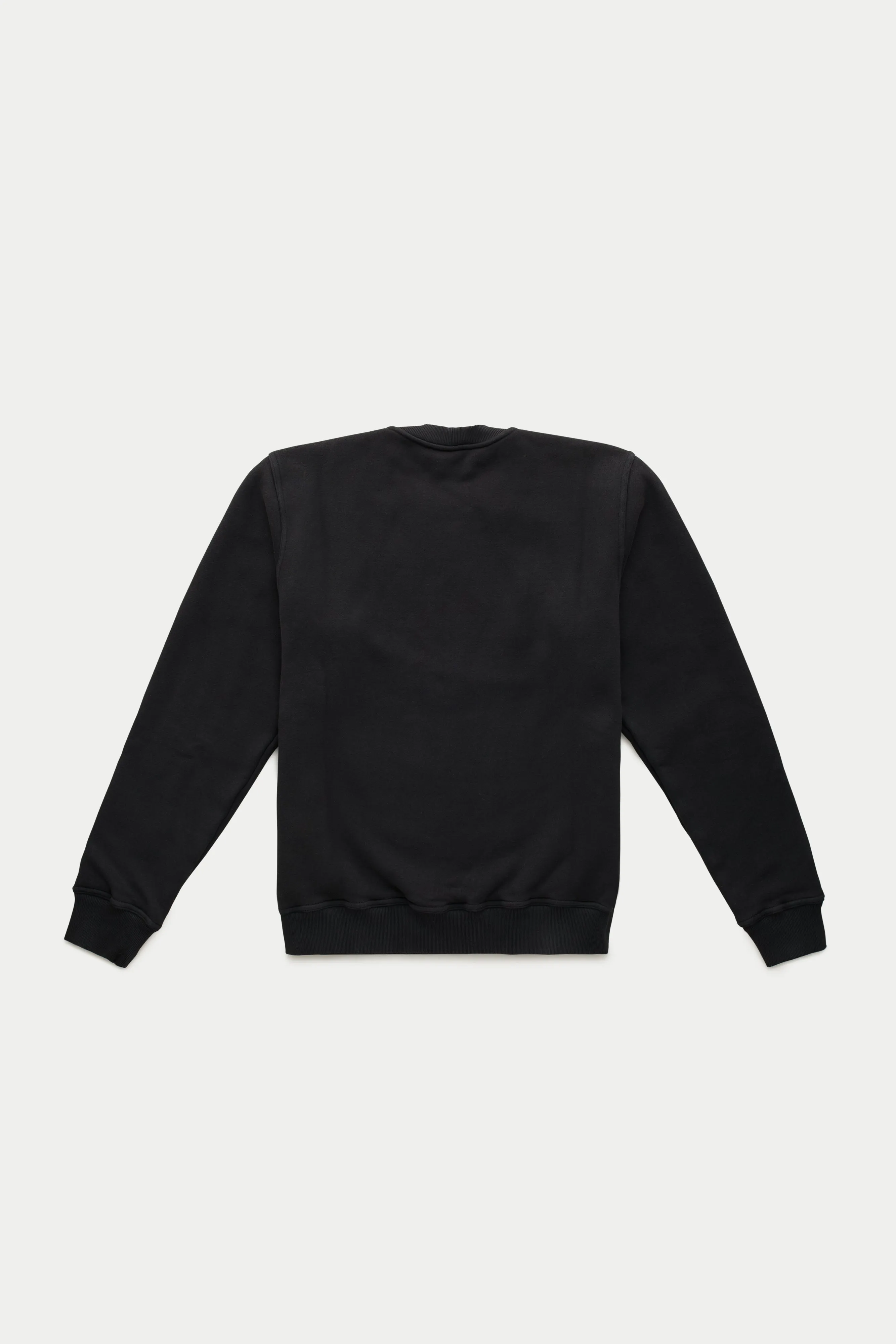 Cotton Fitted Crewneck Sweatshirt Black sold by Wolf vs Goat product image thumbnail 2