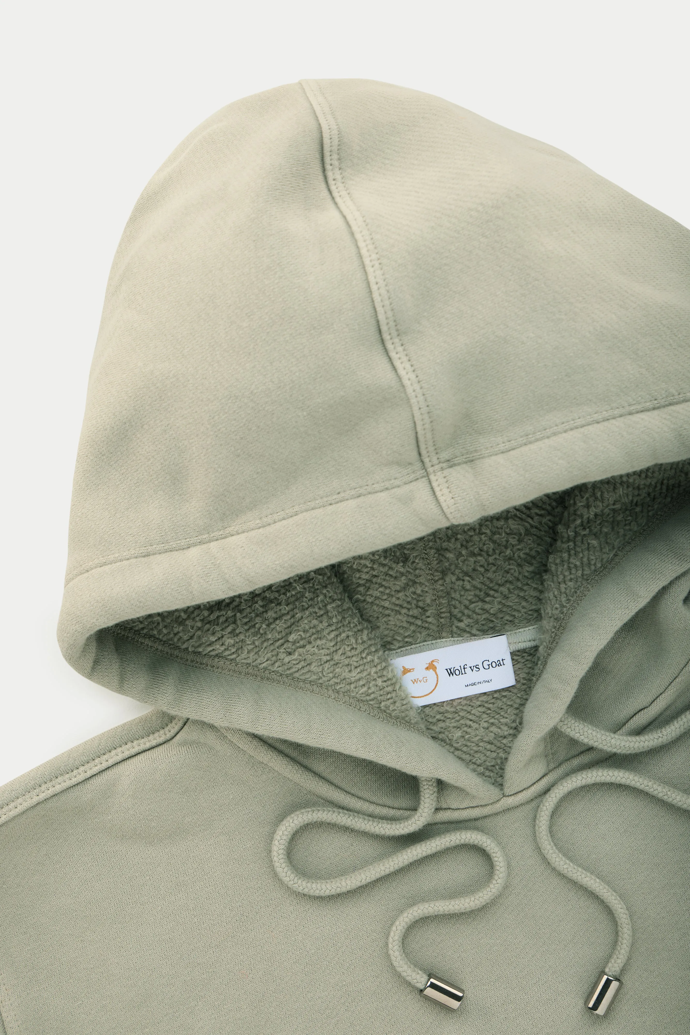 Cotton Fitted Hoodie Eucalyptus sold by Wolf vs Goat product image thumbnail 4
