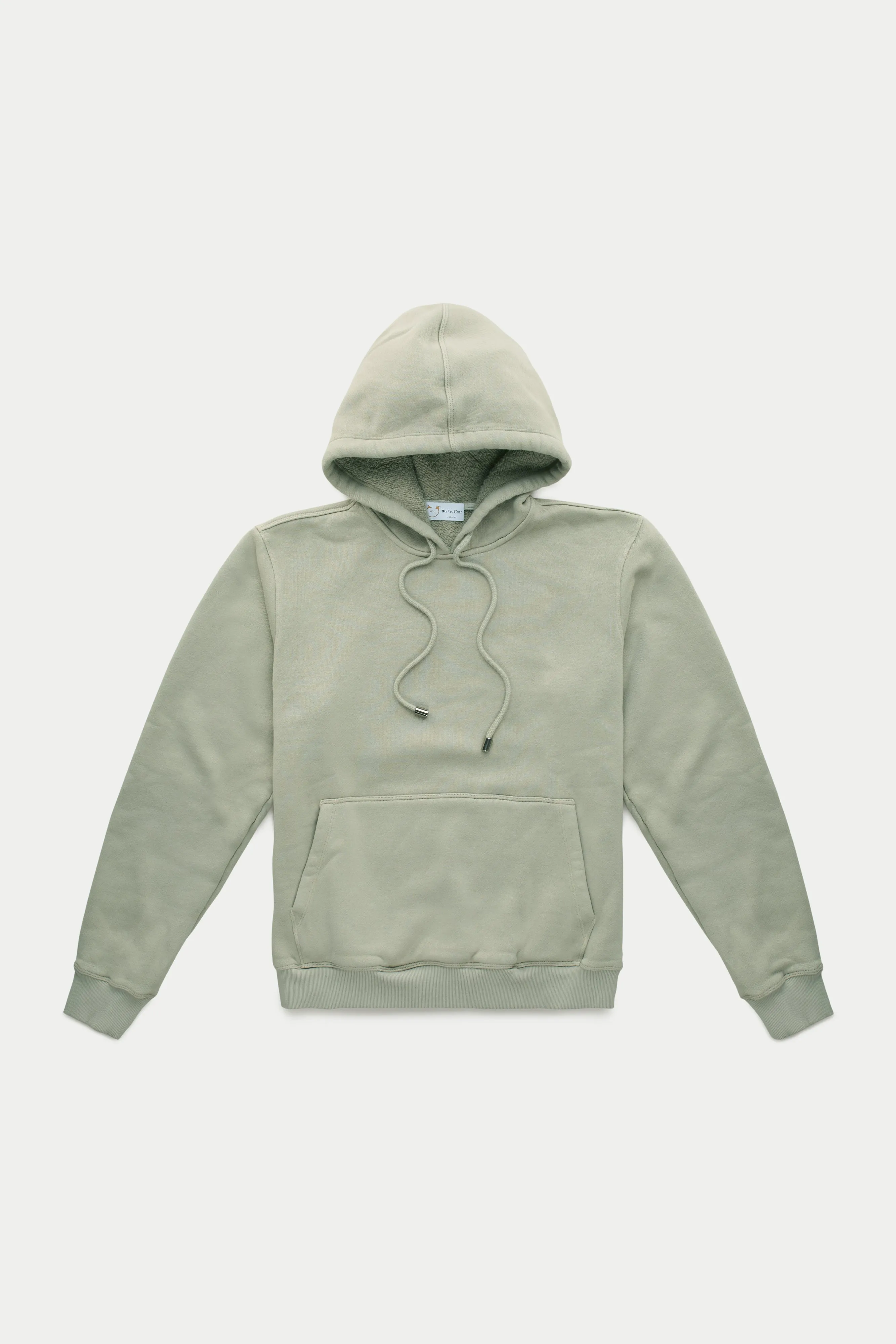 Cotton Fitted Hoodie Eucalyptus sold by Wolf vs Goat